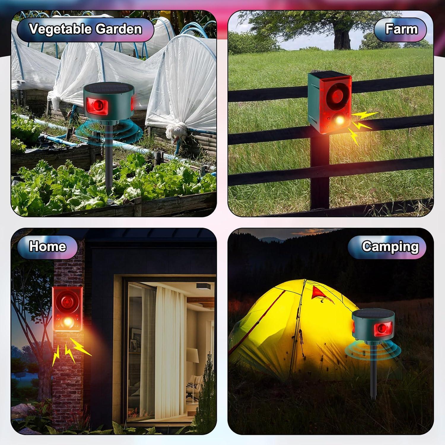 Alarma Solar Exterior Qualirey con Sensor de Movimiento 129dB