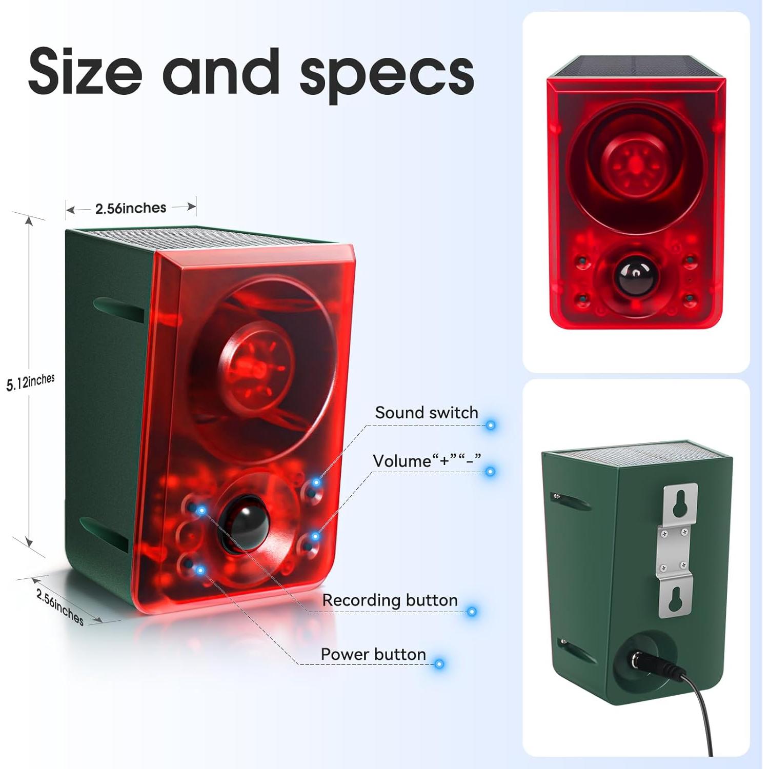 Alarma Solar de Movimiento Oudaer con Ladrido de Perro 130dB