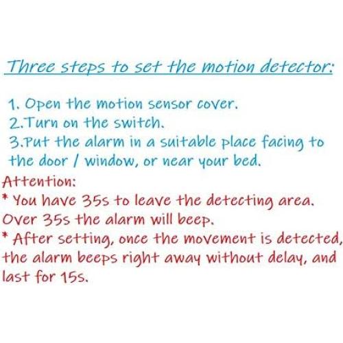 Alarma de Movimiento Portátil CREVENT con Sirena 120DB y Luz LED