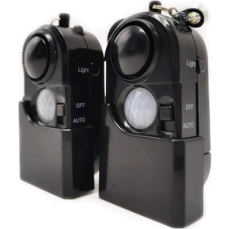 Alarma de Movimiento Portátil CREVENT con Sirena 120DB y Luz LED