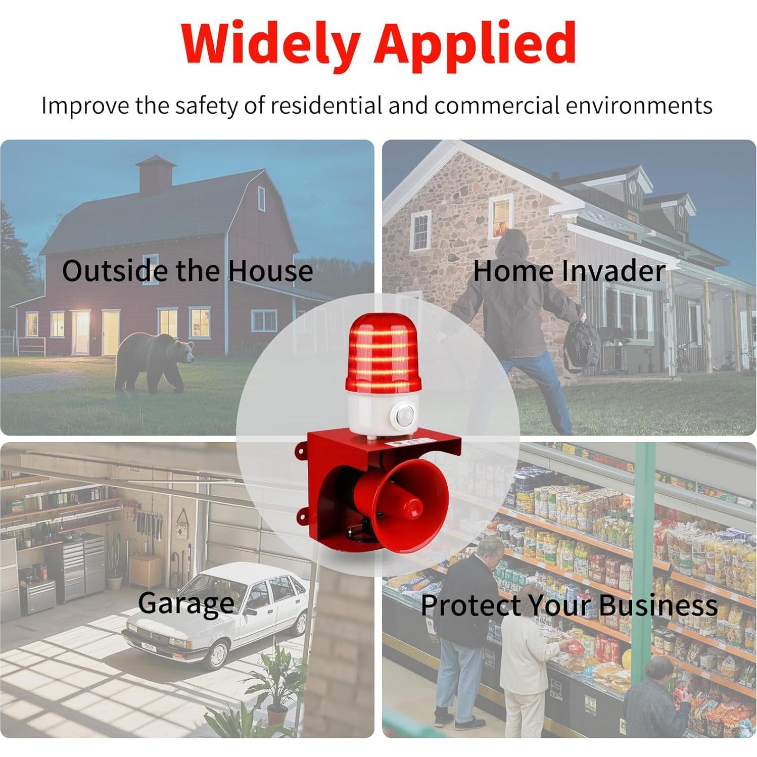 Alarma de Movimiento Kbaoele GYBJD-AC110V 120dB LED