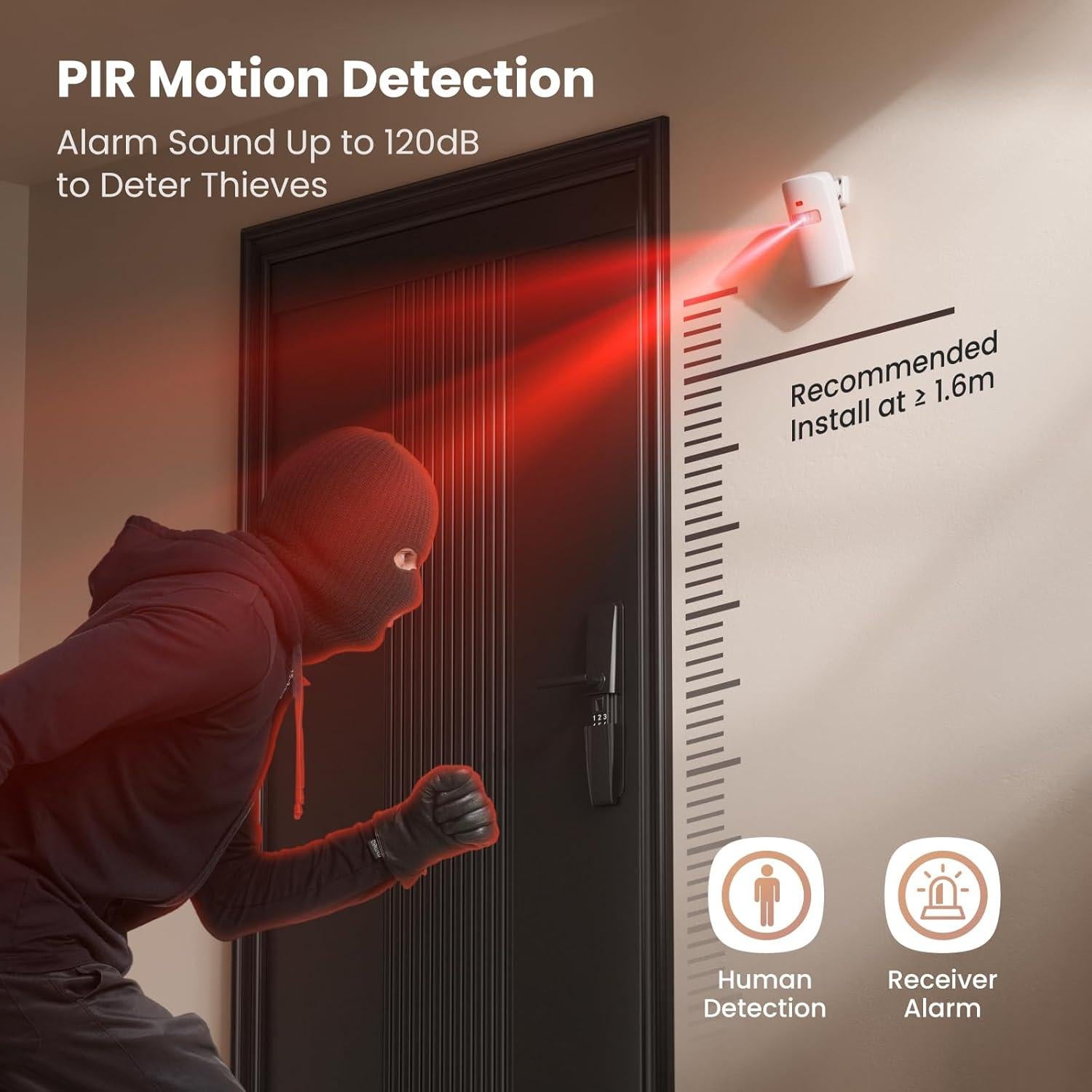 Timbre Inalámbrico TECKNET con Sensor de Movimiento 61 Melodías