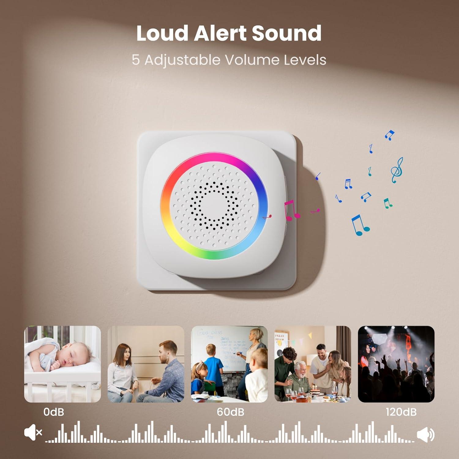 Timbre Inalámbrico TECKNET con Sensor de Movimiento 61 Melodías