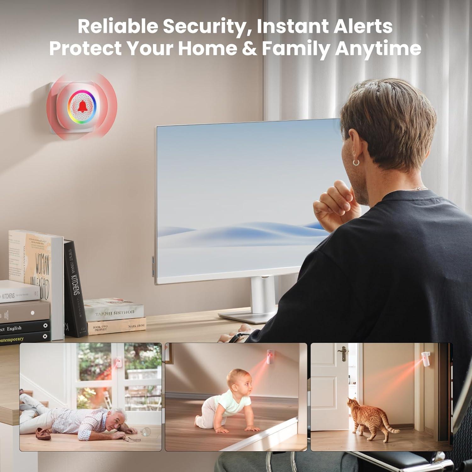 Timbre Inalámbrico TECKNET con Sensor de Movimiento 61 Melodías