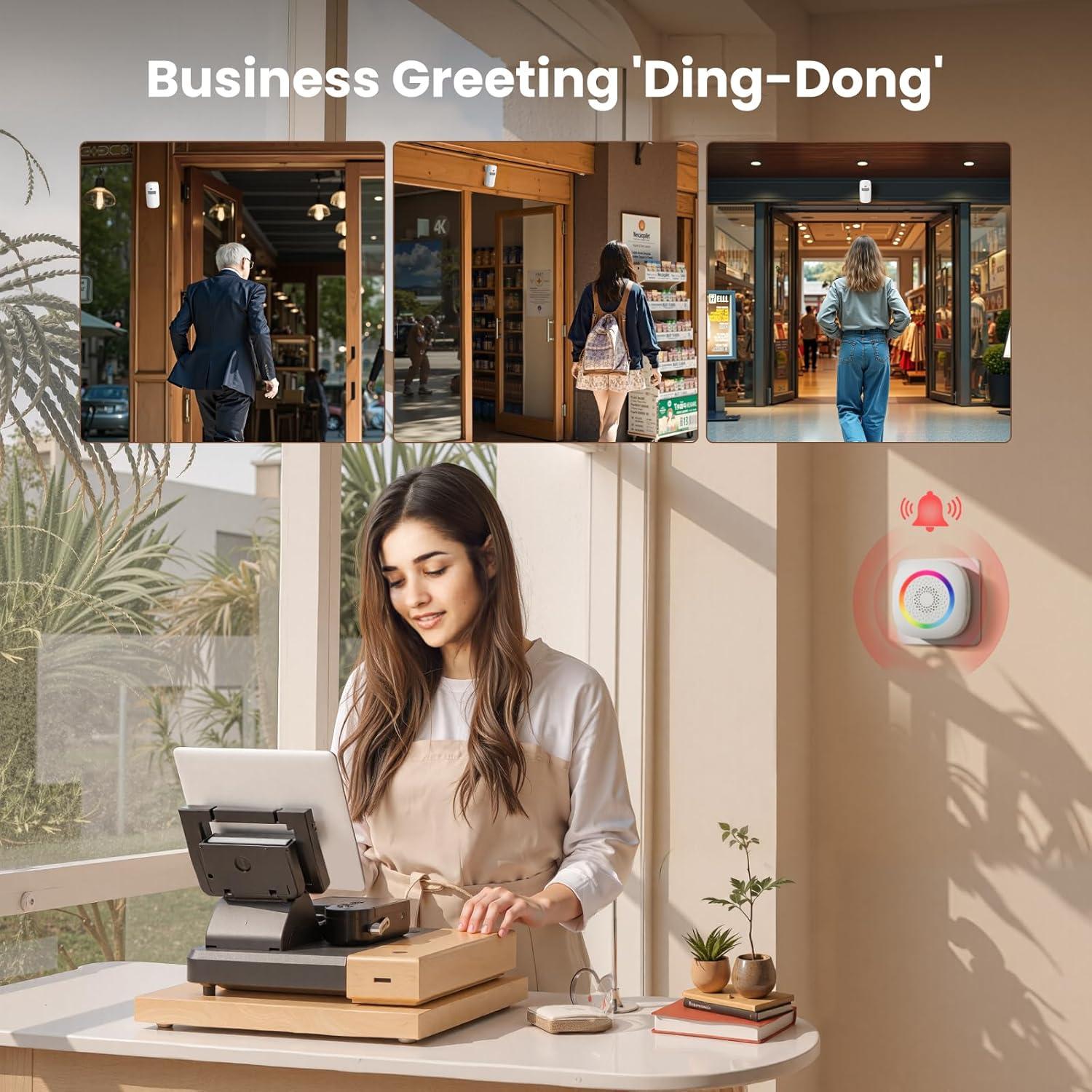 Timbre Inalámbrico TECKNET con Sensor de Movimiento 61 Melodías