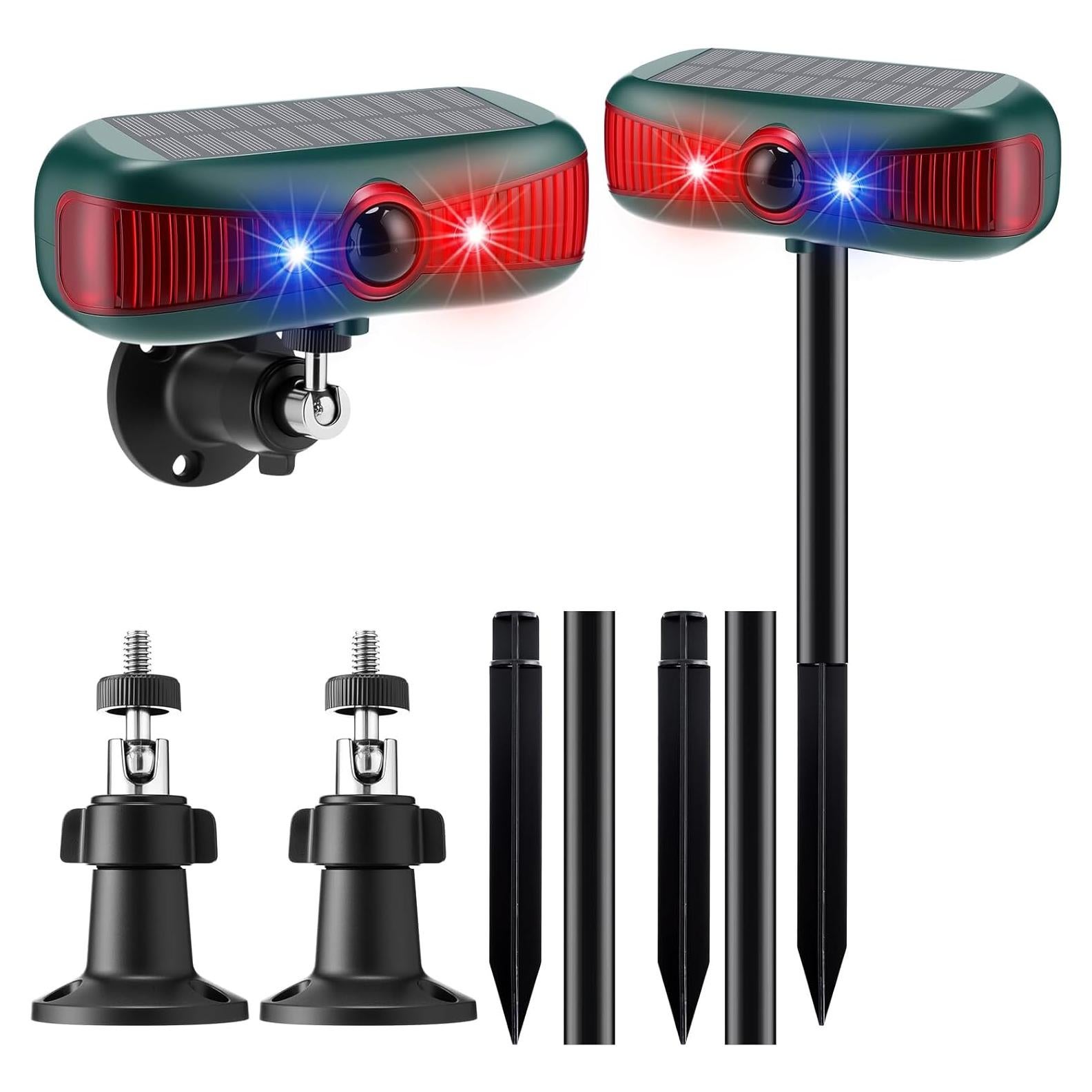 Alarma Solar Exterior Qualirey 4 Pcs Sensor Movimiento 129dB