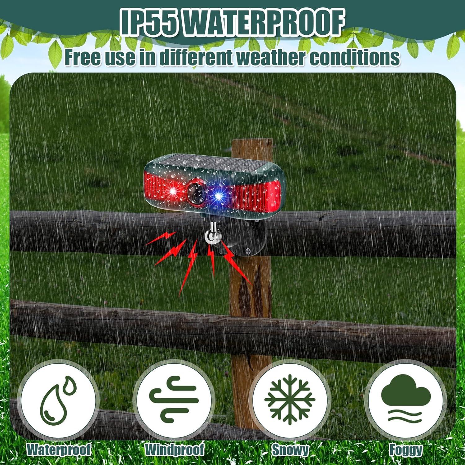 Alarma Solar Exterior Qualirey 4 Pcs Sensor Movimiento 129dB