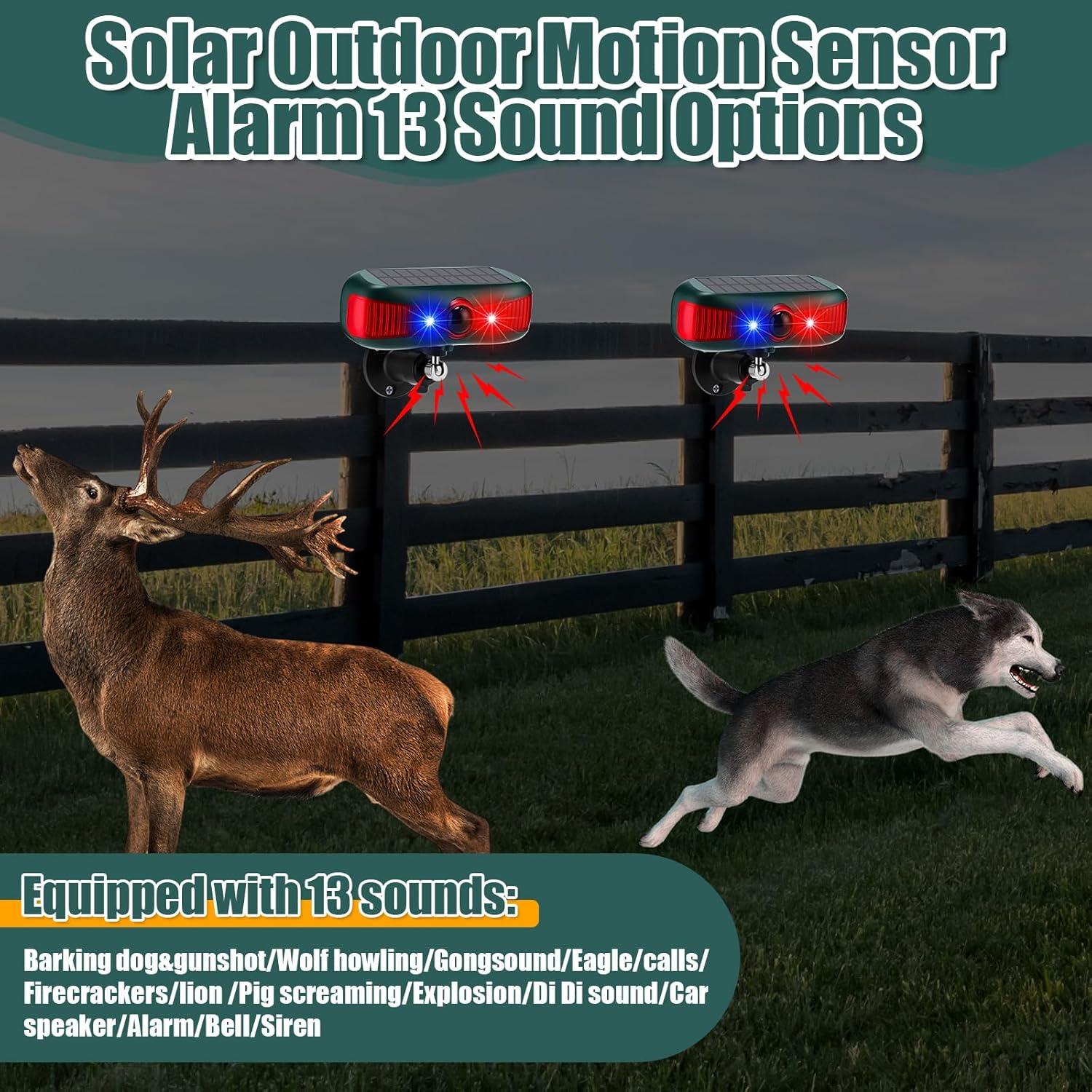 Alarma Solar Exterior Qualirey 4 Pcs Sensor Movimiento 129dB