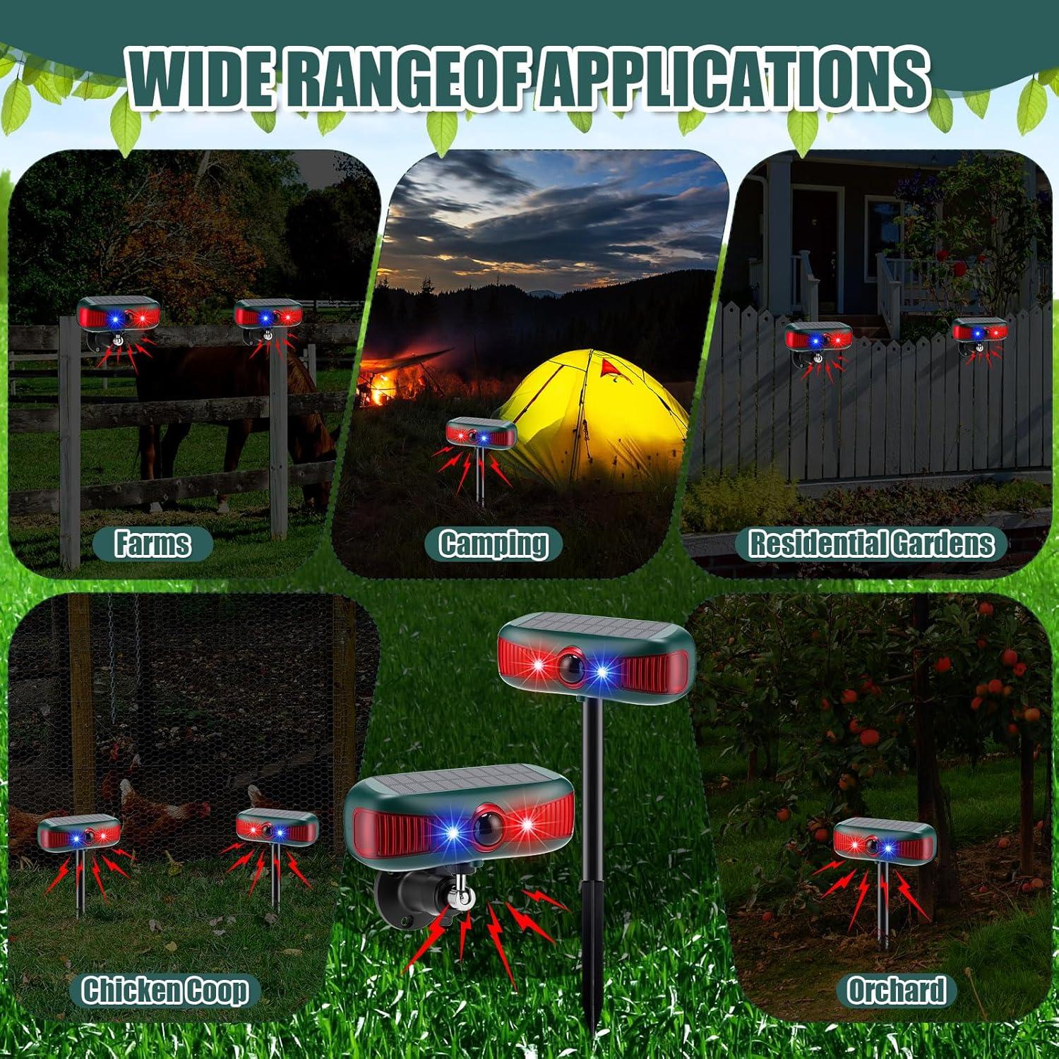 Alarma Solar Exterior Qualirey 4 Pcs Sensor Movimiento 129dB