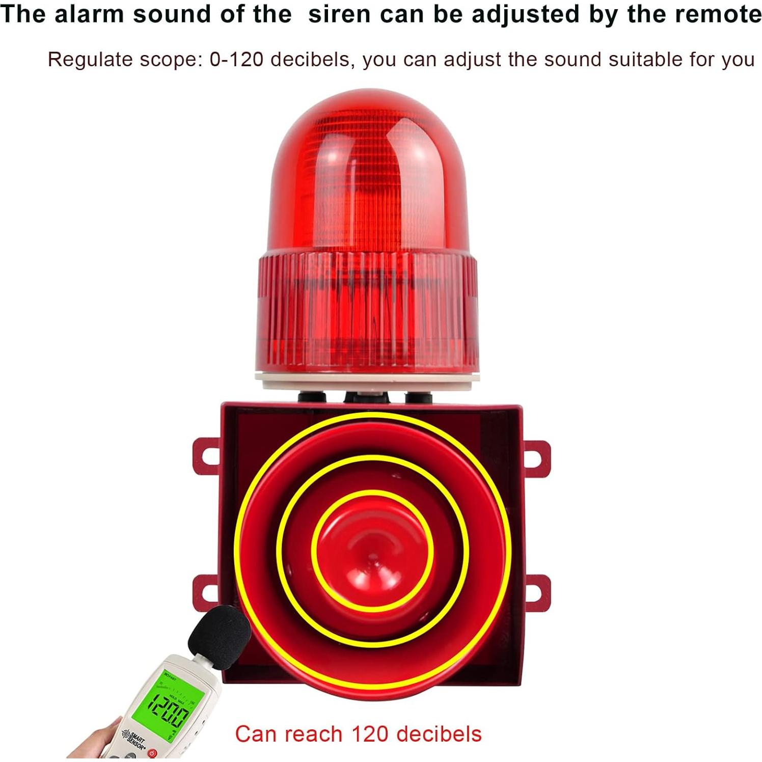 Alarma de Movimiento 120dB SLA-01W con Control Remoto y Luz LED