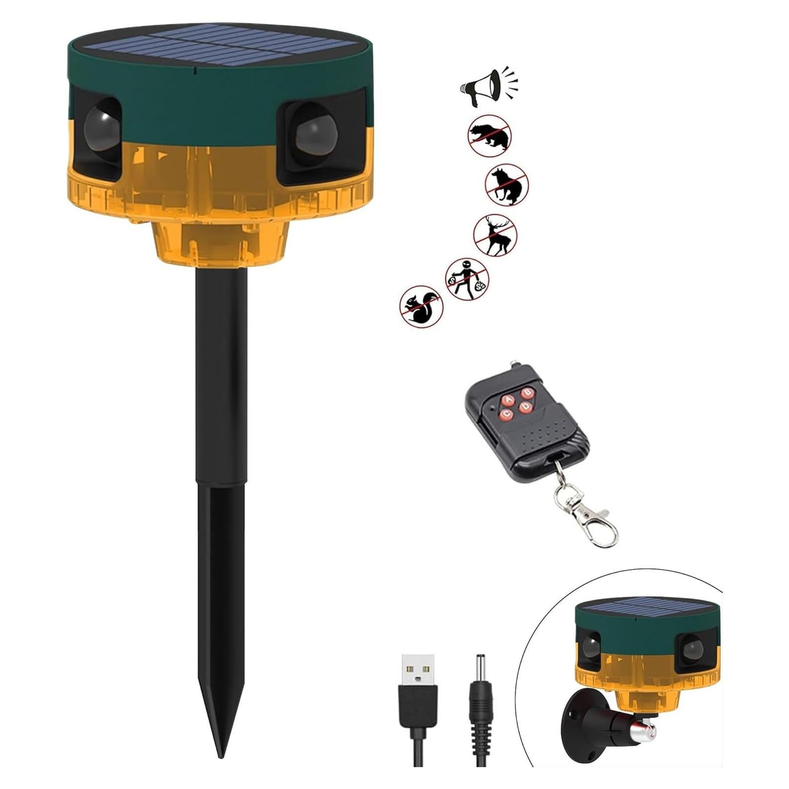 Alarma Solar de Movimiento QXMH con Sonido y Luz Estroboscópica