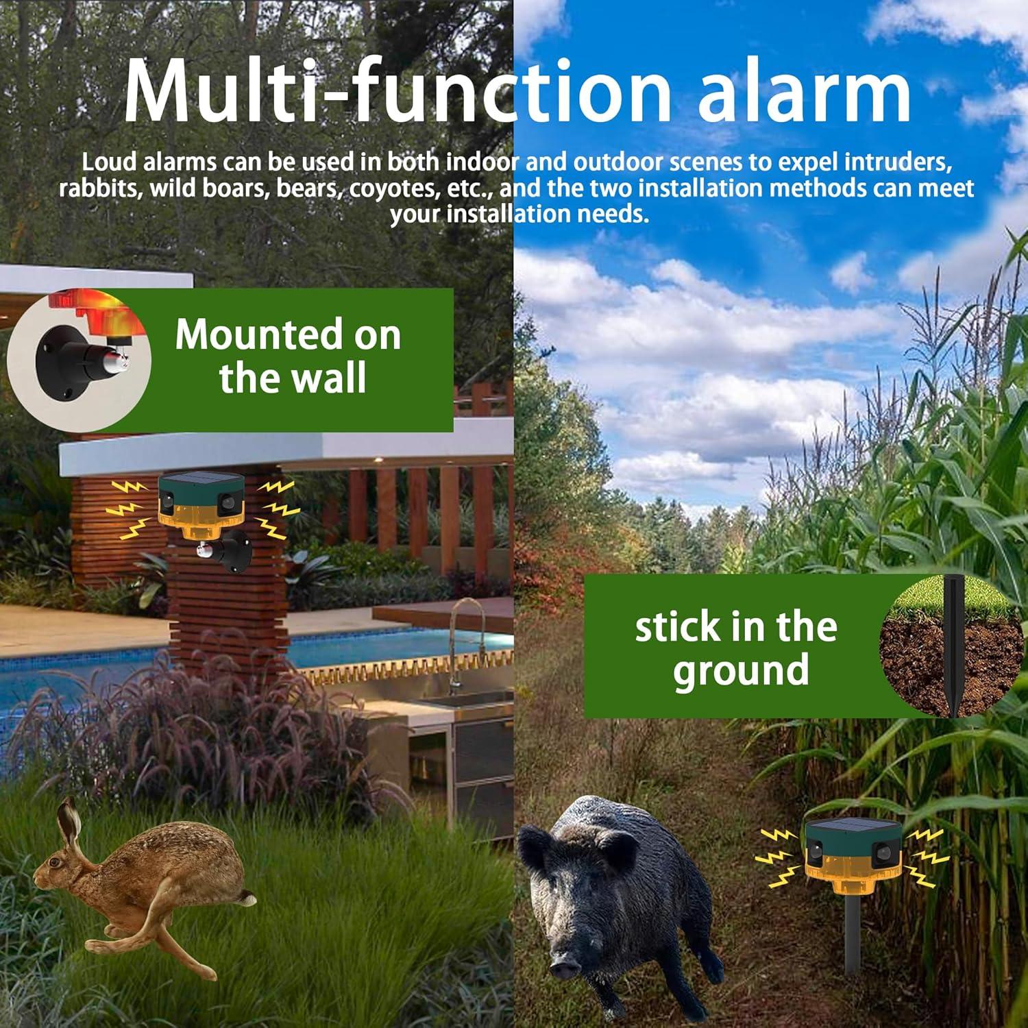 Alarma Solar de Movimiento QXMH con Sonido y Luz Estroboscópica