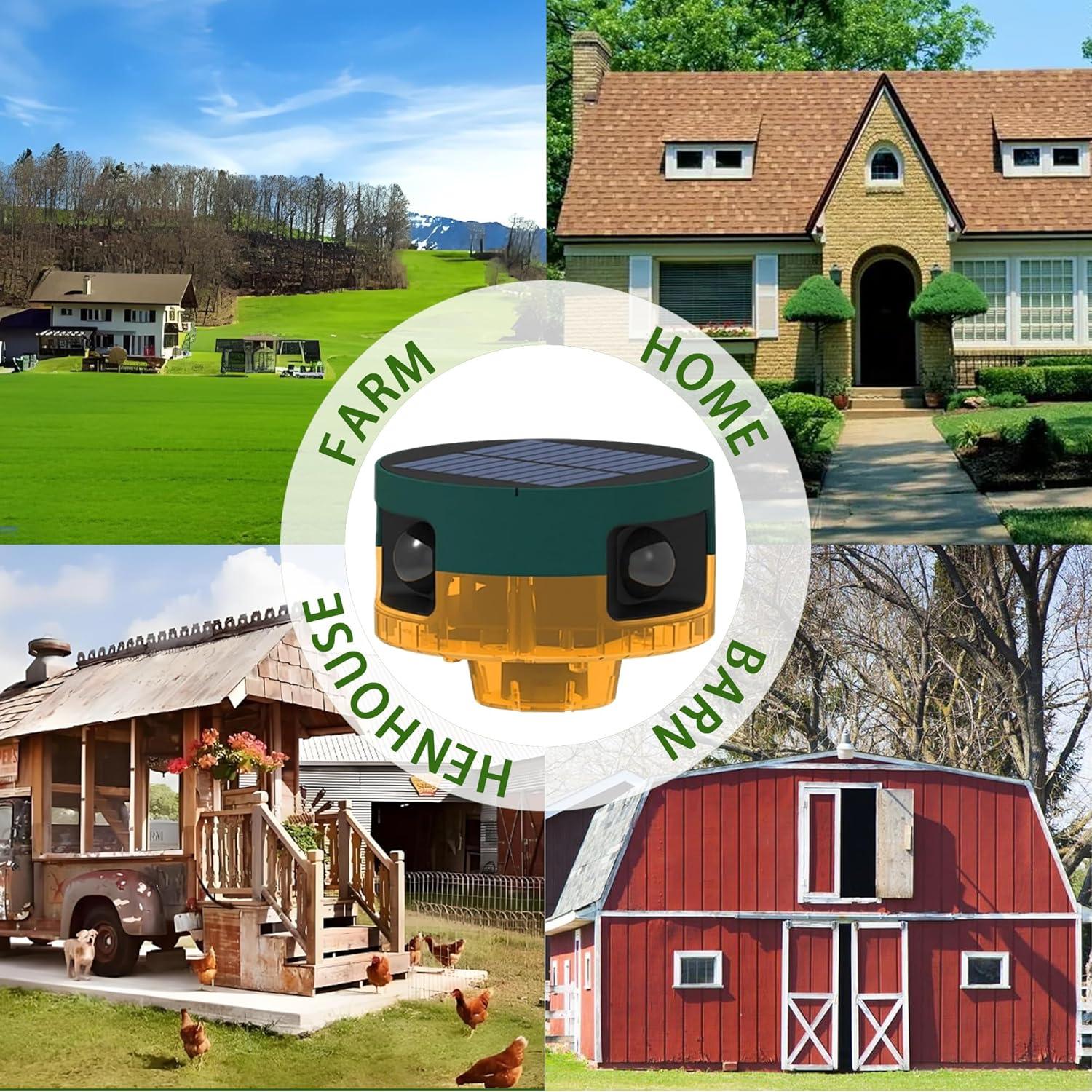 Alarma Solar de Movimiento QXMH con Sonido y Luz Estroboscópica