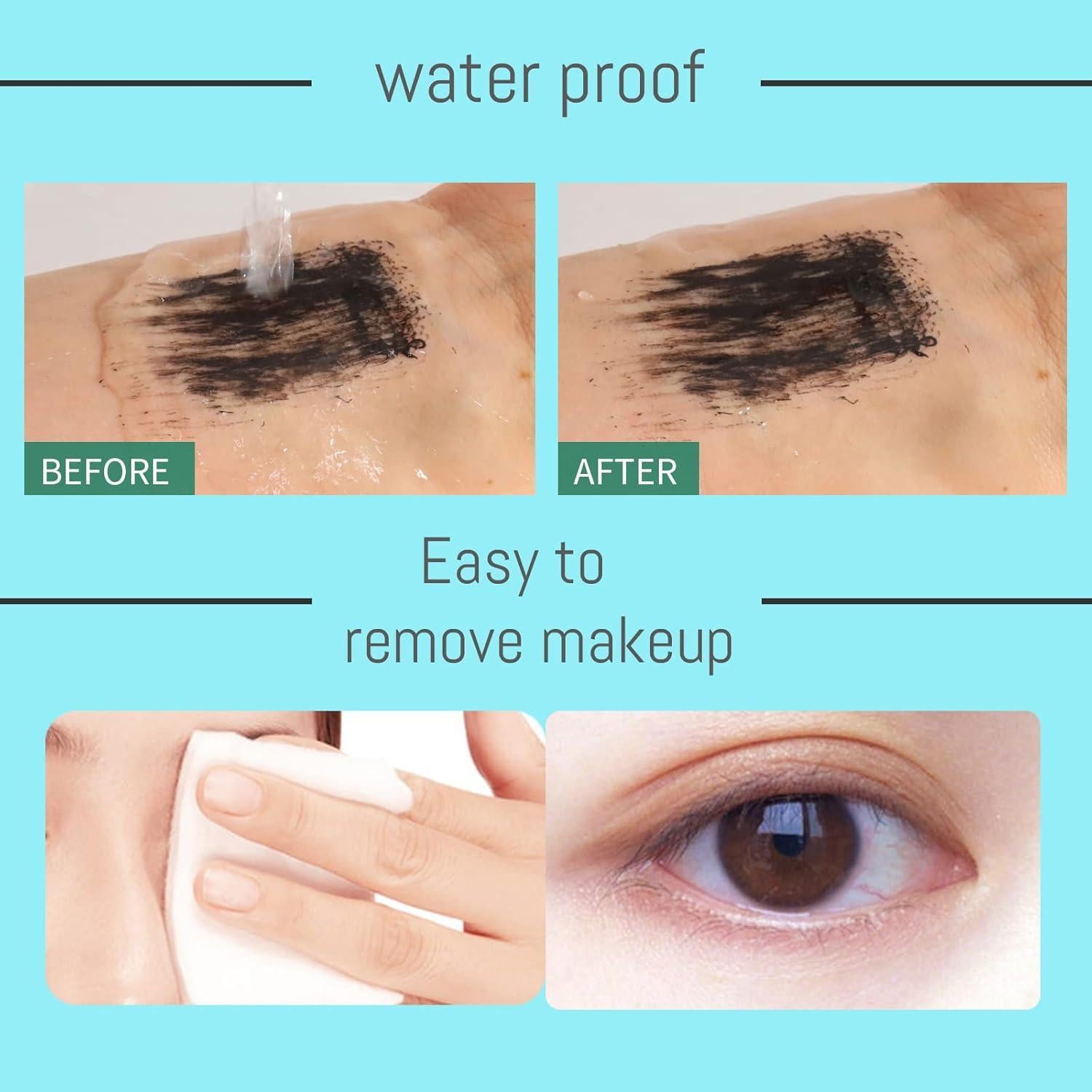 Máscara Vibely 5x Larga Impermeable 2 en 1 Fibra de Seda