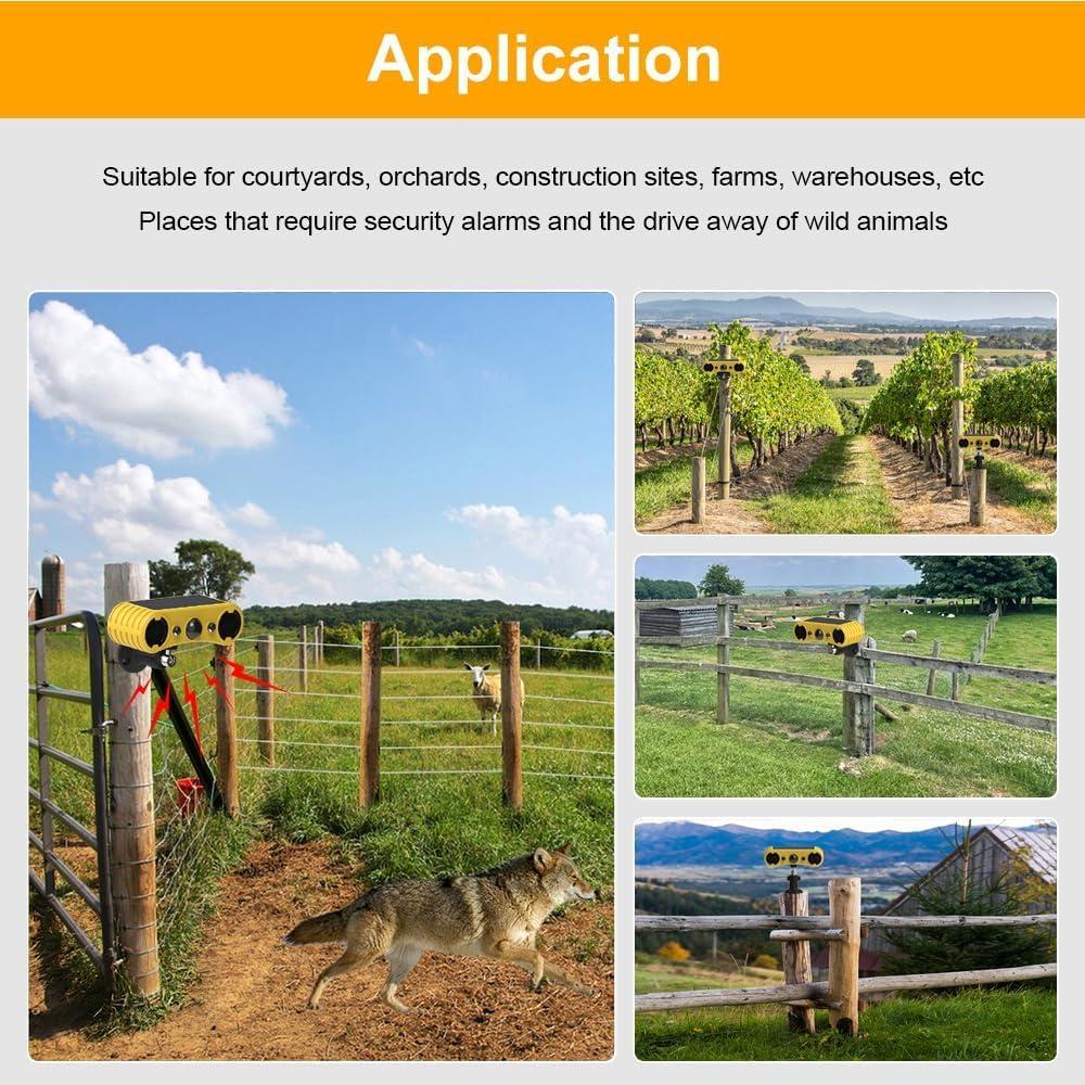 Alarma Solar de Movimiento WONFAST con Luz Estroboscópica LED 2Pack