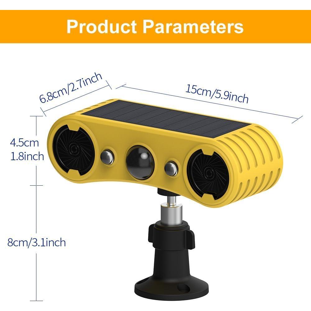 Alarma Solar de Movimiento WONFAST con Luz Estroboscópica LED 2Pack