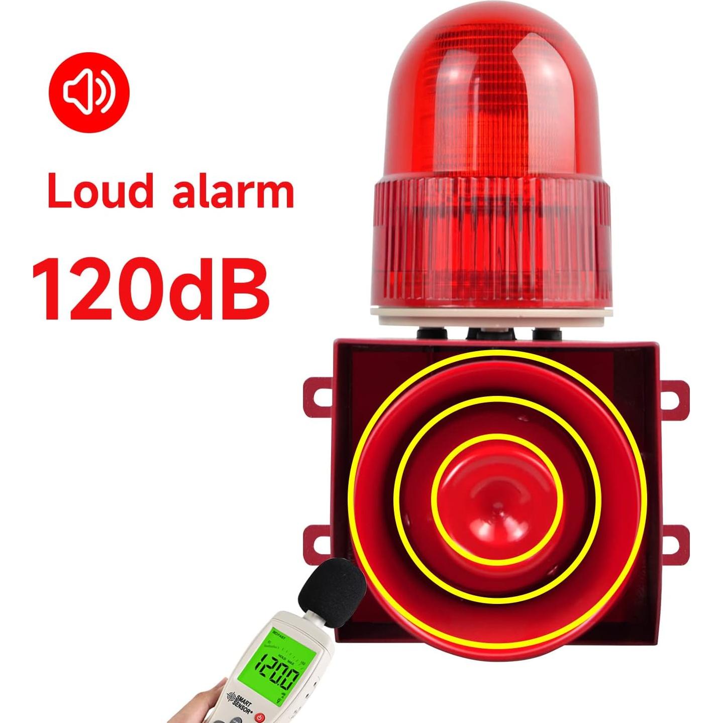 Sirena de Alarma Industrial YASONG SLA-01 25W 120dB LED IP65