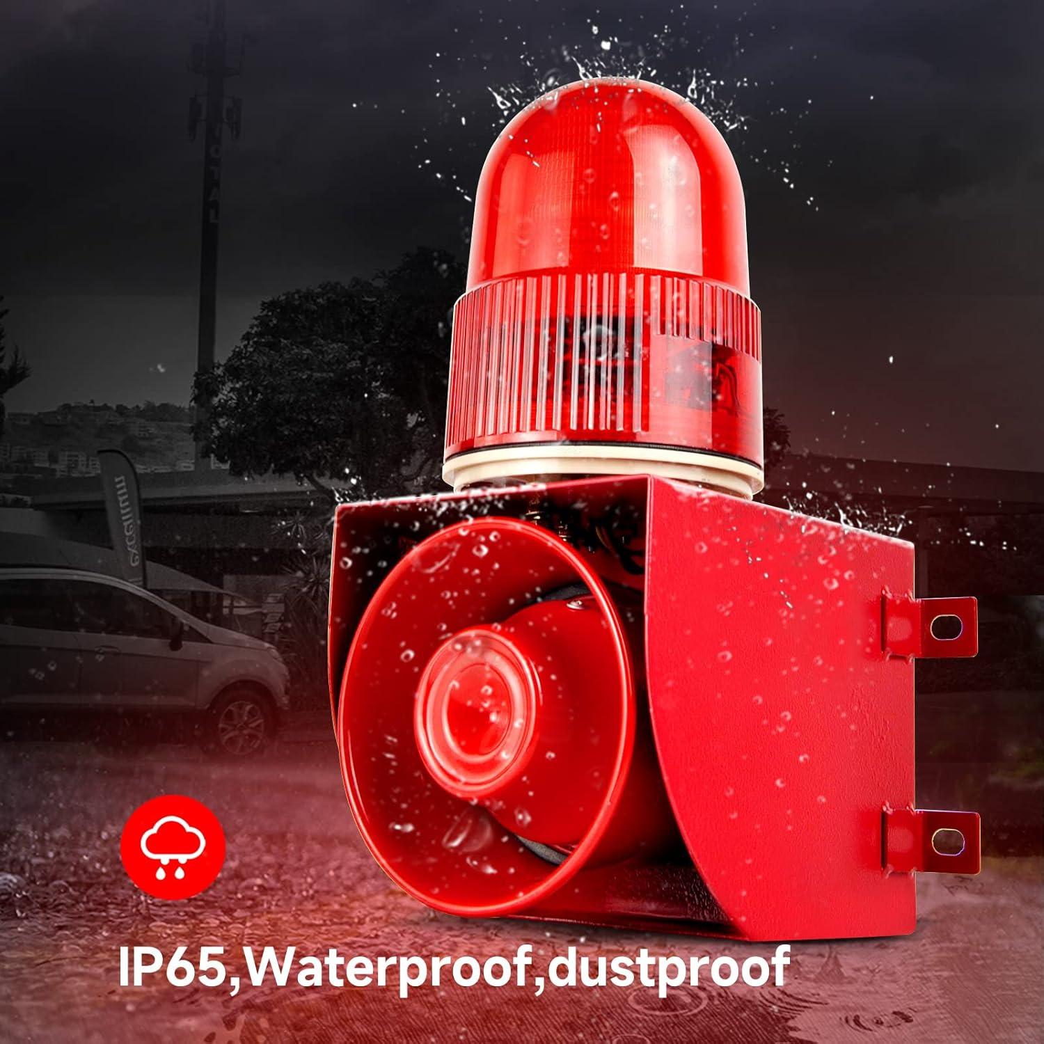 Sirena de Alarma Industrial YASONG SLA-01 25W 120dB LED IP65