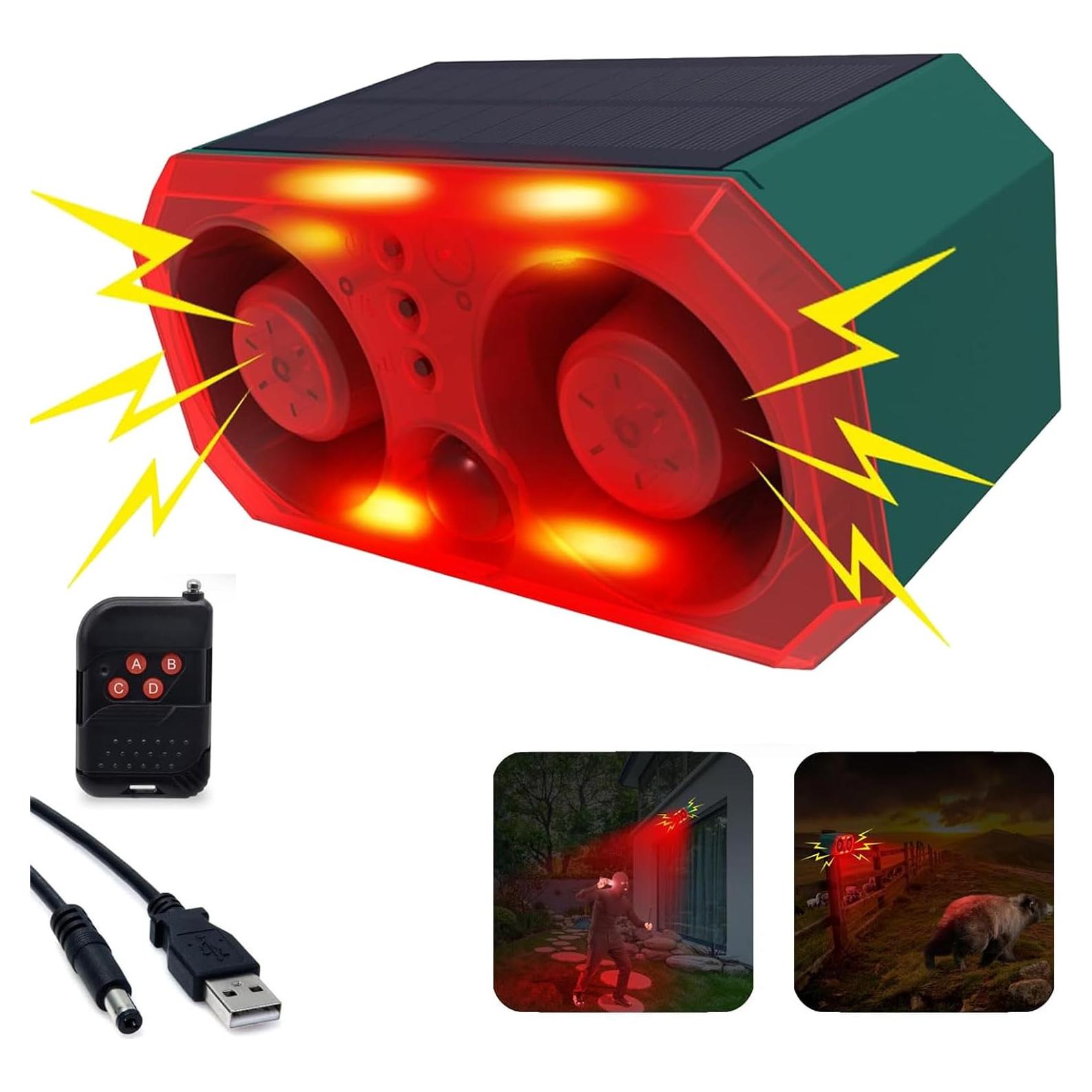 Detector de Movimiento Solar ROYELLE con Sirena y Control Remoto