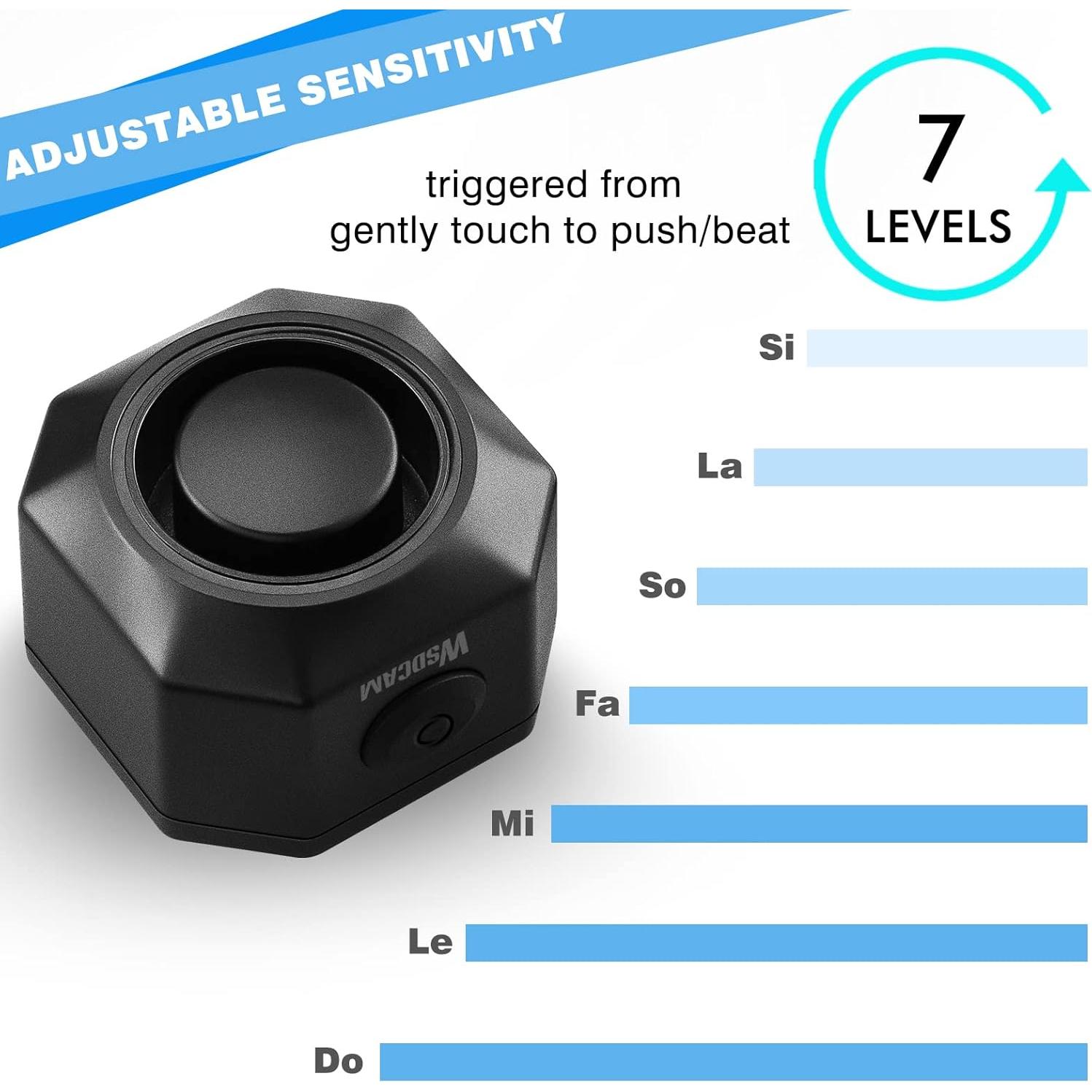 Alarma de Bicicleta WSDCAM Recargable USB 110dB Impermeable