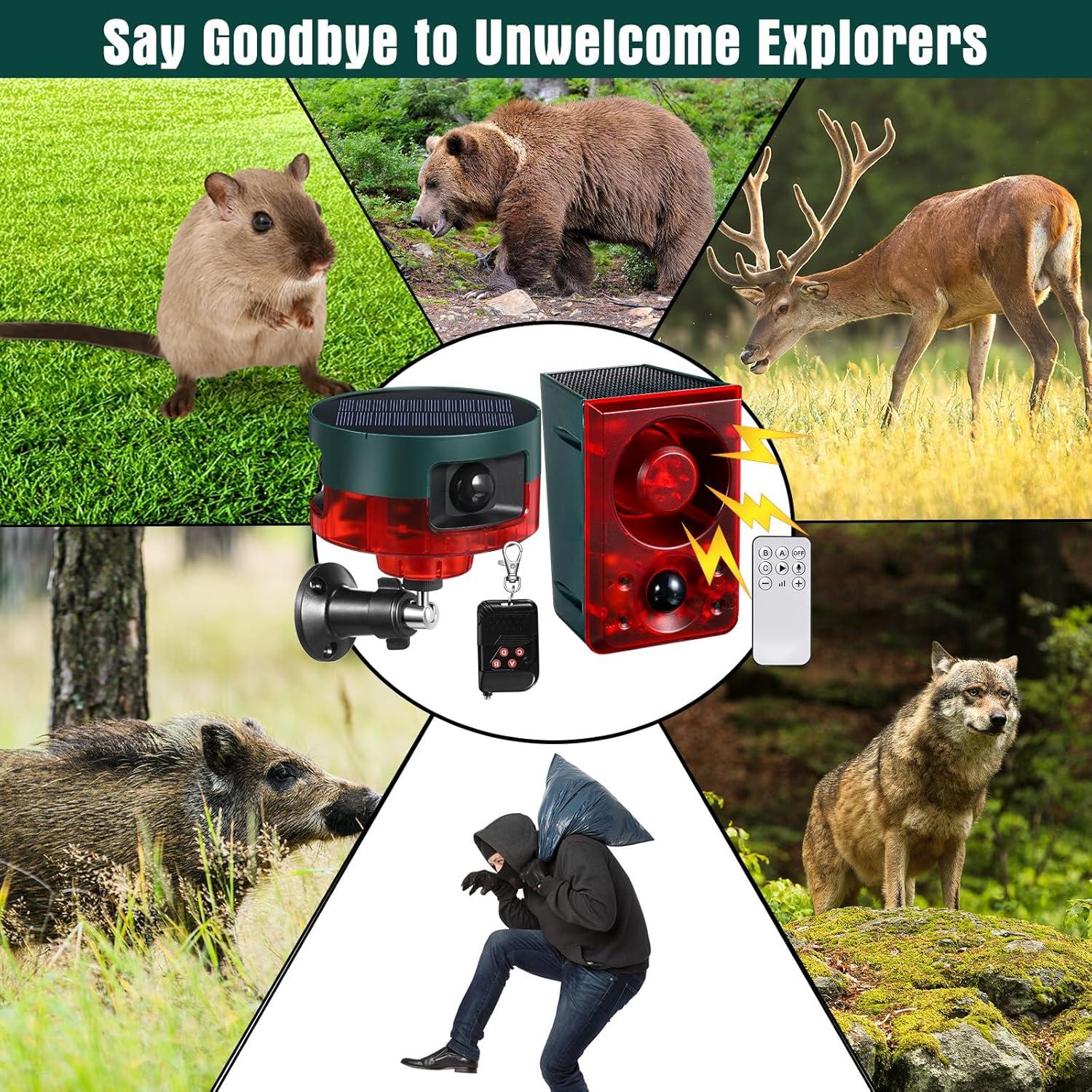 Alarma Solar Exterior Qualirey con Sensor de Movimiento 4 Pack