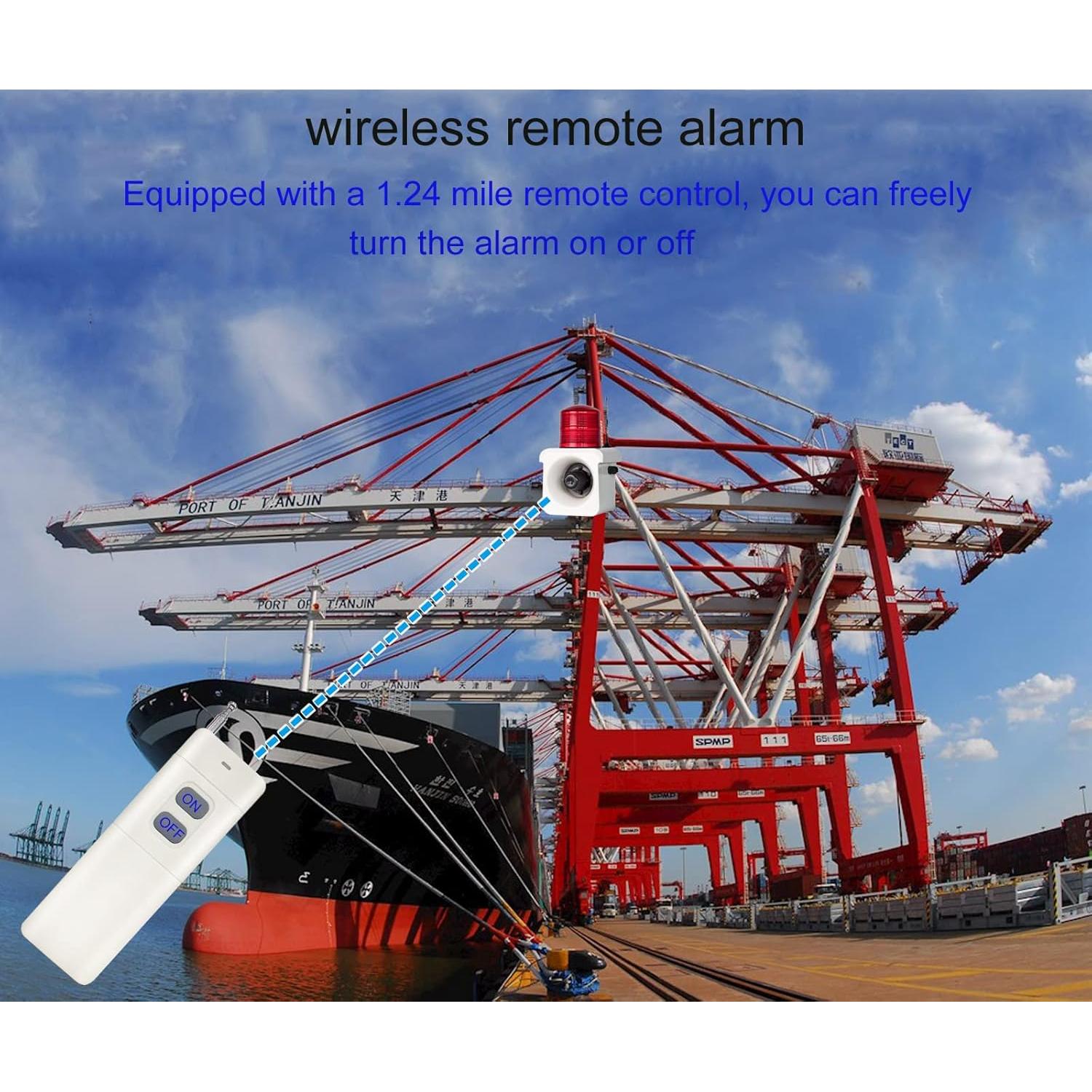 Sirena de Alarma YASONG SLA-800Y Inalámbrica 120dB LED 15W