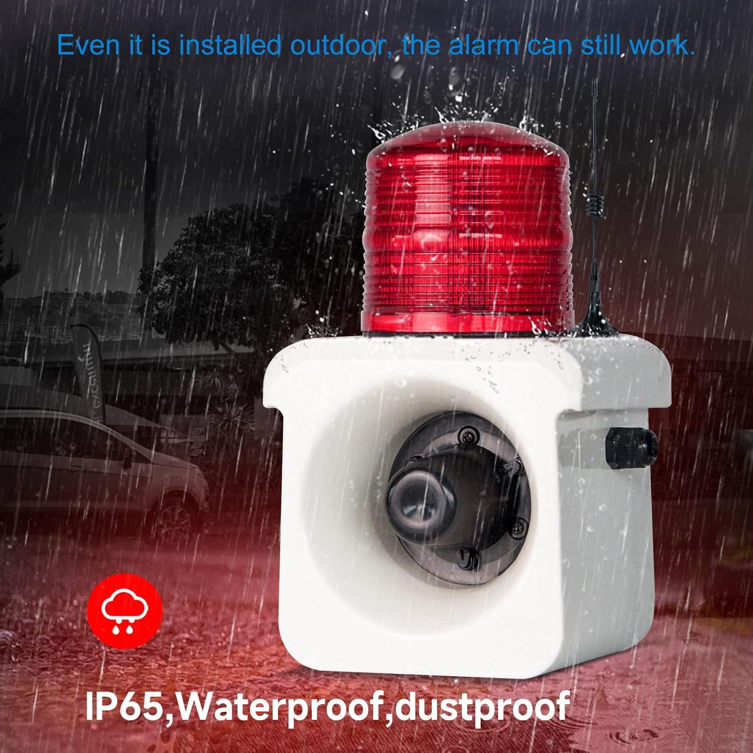 Sirena de Alarma YASONG SLA-800Y Inalámbrica 120dB LED 15W