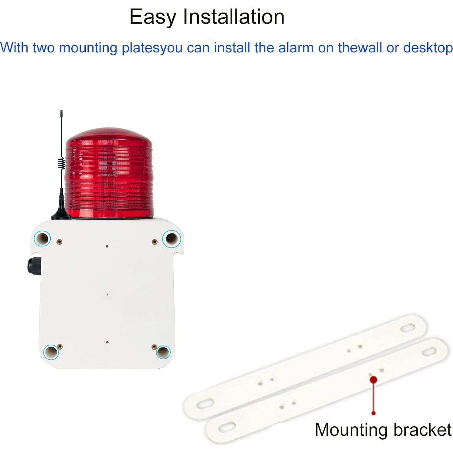 Sirena de Alarma YASONG SLA-800Y Inalámbrica 120dB LED 15W