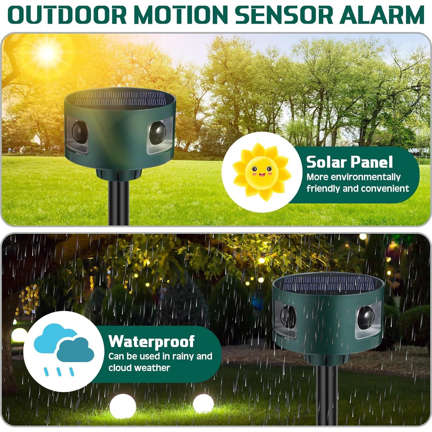 Alarma Solar Qualirey 2 Paquete con Sensor de Movimiento 360°