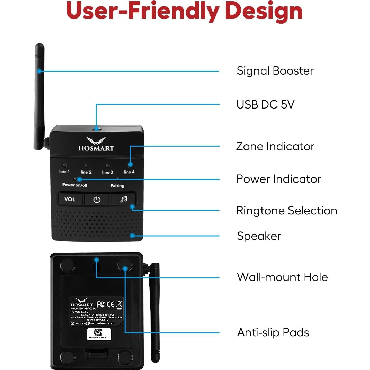 Sistema de Alarma Inalámbrico Hosmart con Sensor de Movimiento