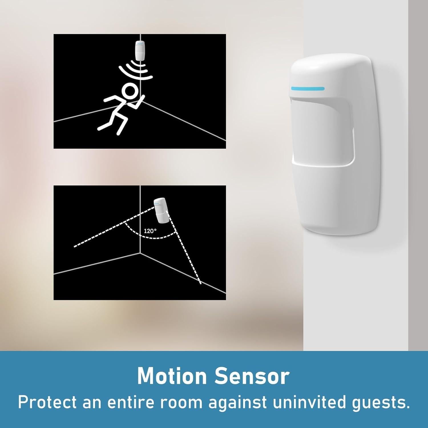 Sensor de Movimiento tolviviov - Compatible con Alarma Hogar