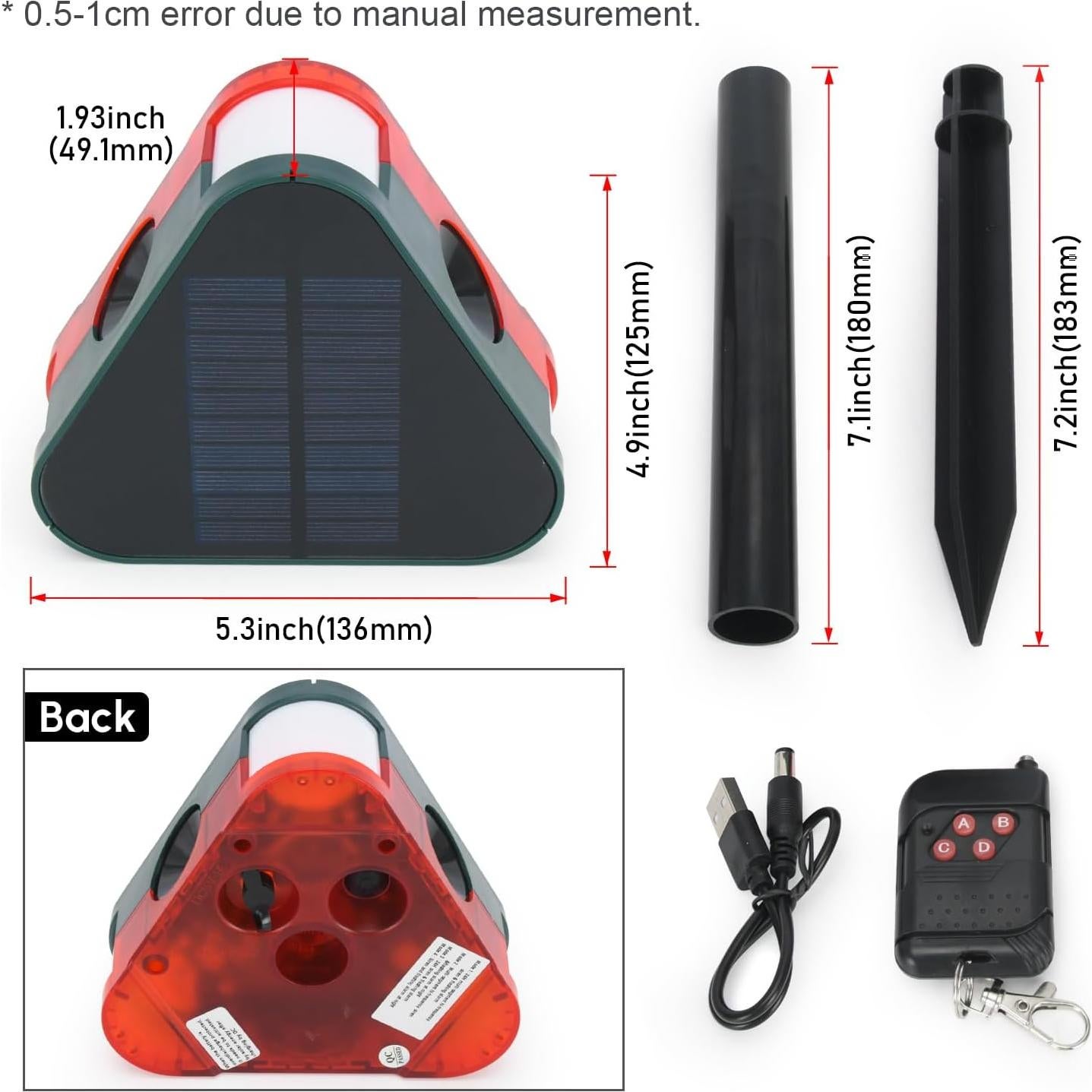Alarma de Movimiento Solar SJDYYMX para Exteriores 129dB