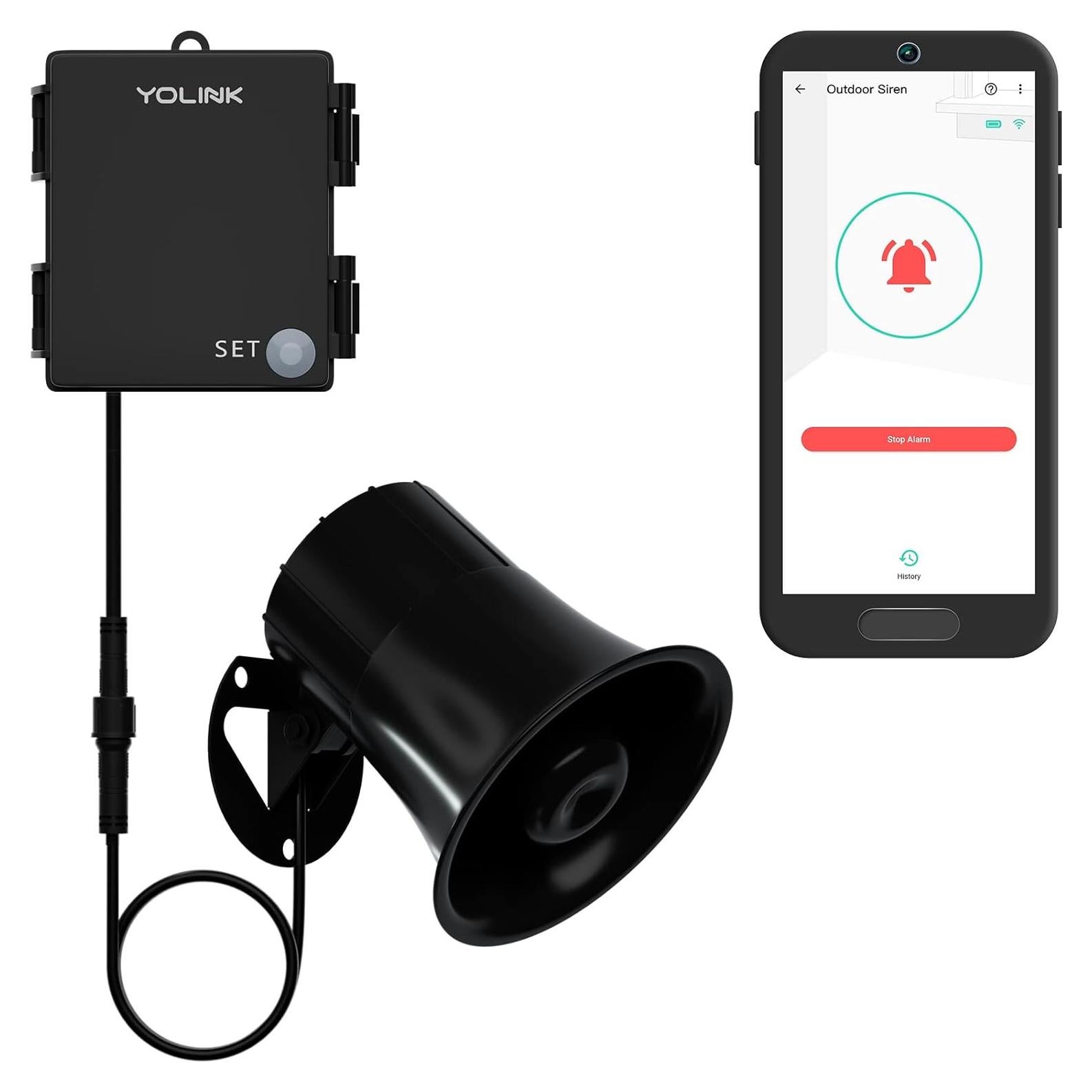 Kit Alarma Inteligente YoLink con Sirena 110 dB Inalámbrica