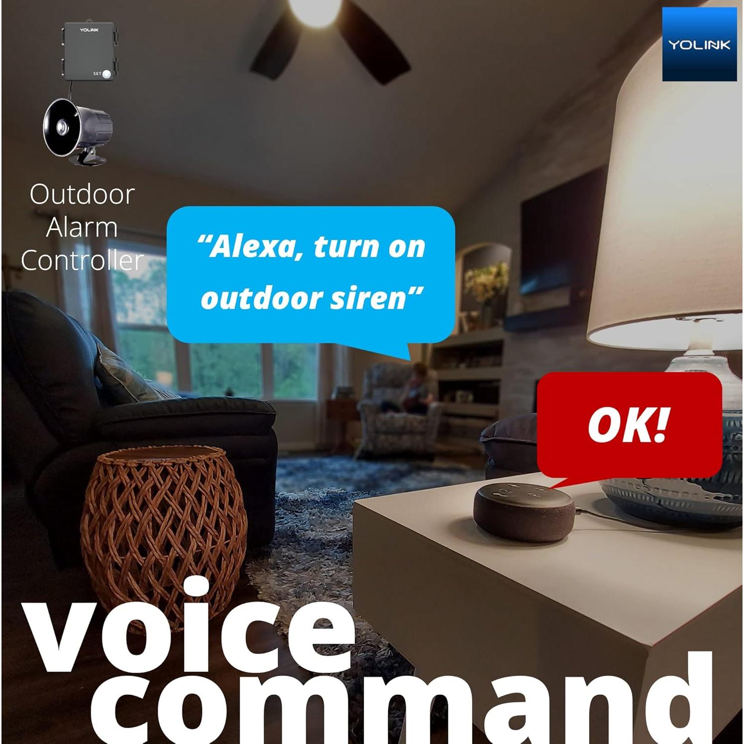 Kit Alarma Inteligente YoLink con Sirena 110 dB Inalámbrica