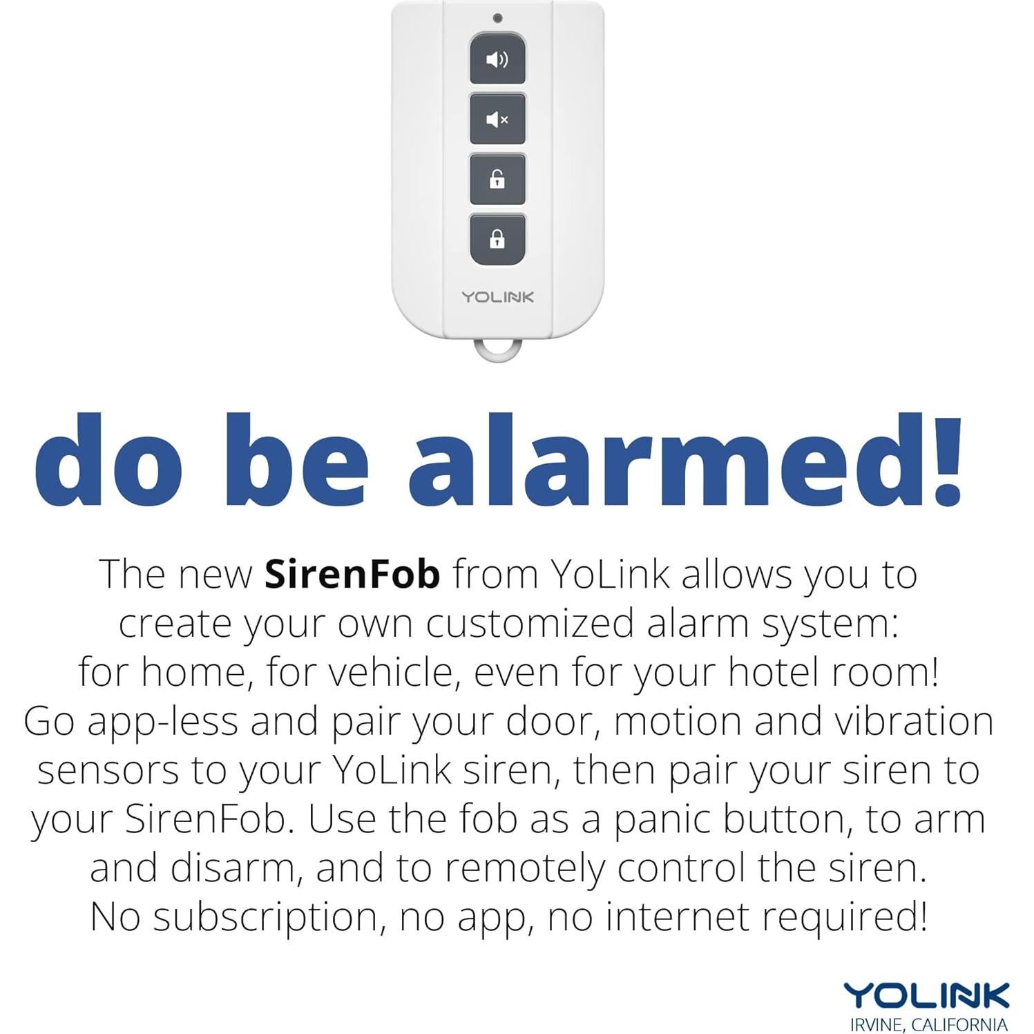 Kit Alarma Inteligente YoLink con Sirena 110 dB Inalámbrica