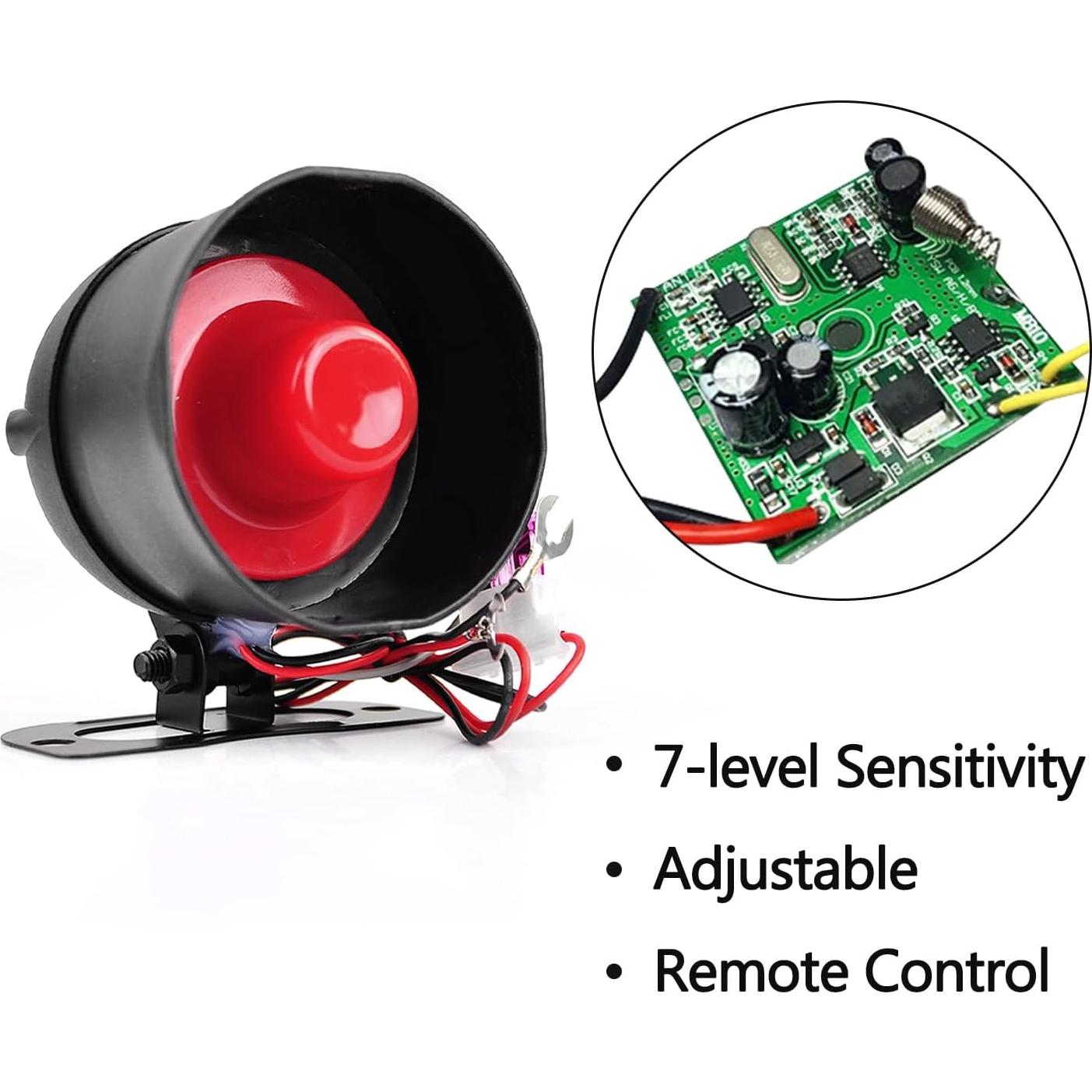 Sistema de Alarma para Automóvil YOMTOVM 12V Antirrobo 125DB