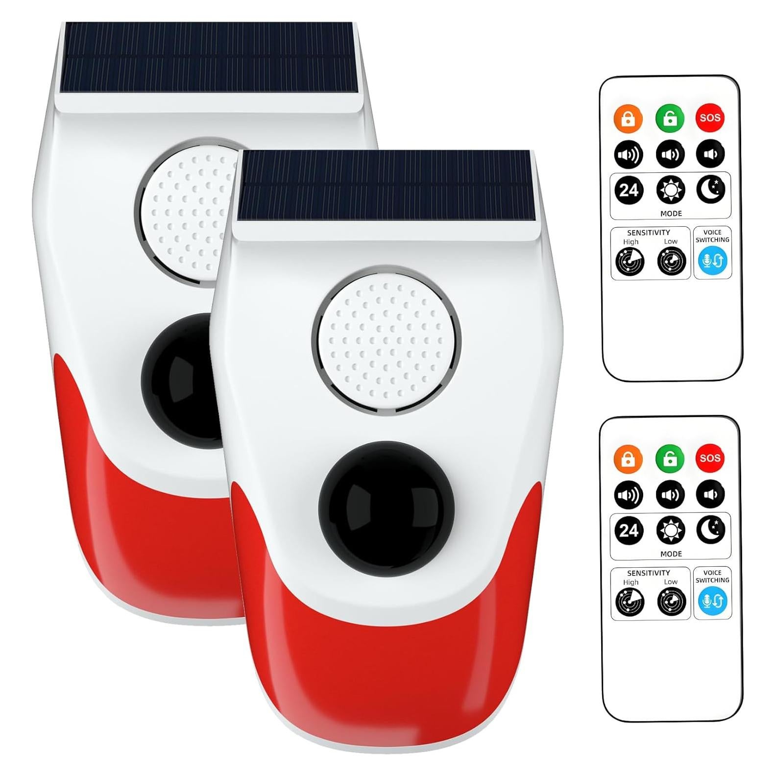 Alarma Solar Exterior ChunHee con Sensor de Movimiento 2 Pcs