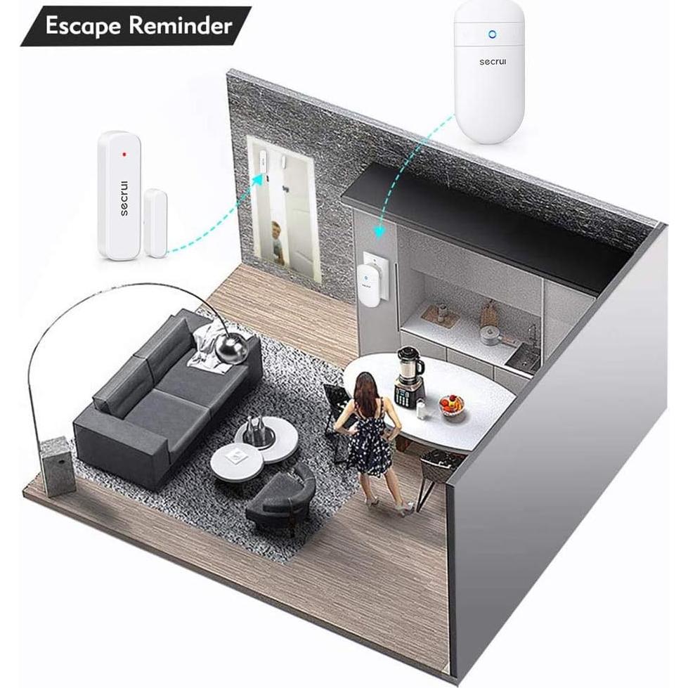 Timbre de Puerta Inalámbrico SECRUI M508+D7, 400 pies, 52 Melodías