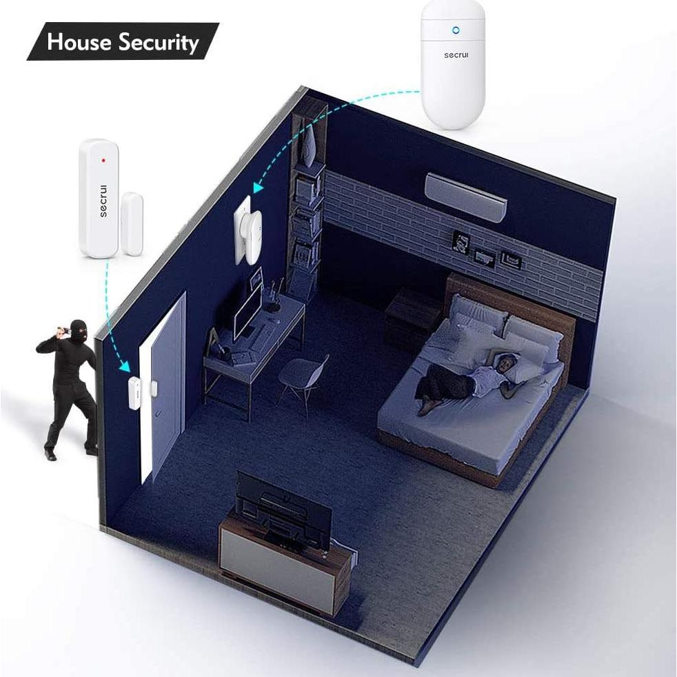 Timbre de Puerta Inalámbrico SECRUI M508+D7, 400 pies, 52 Melodías