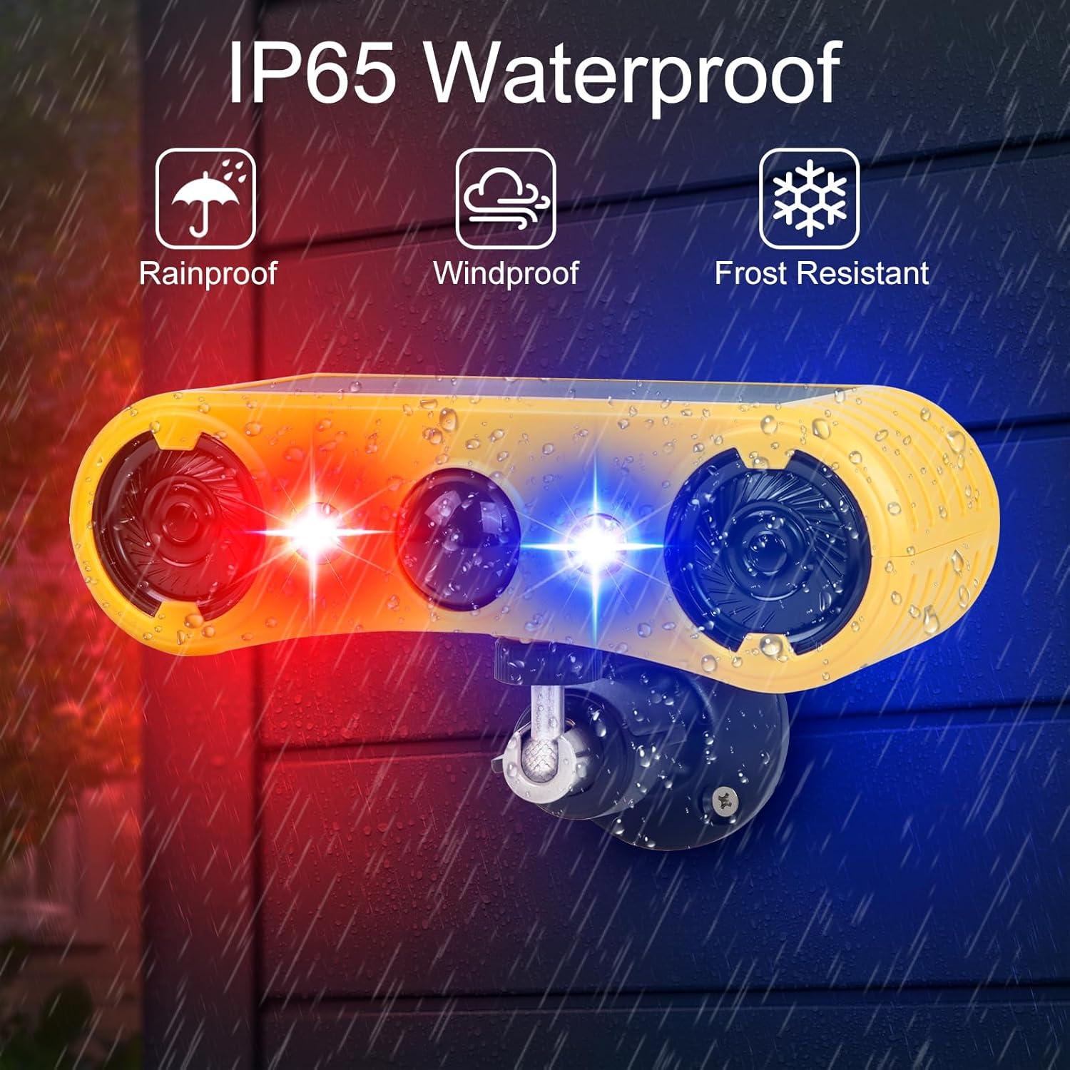 Aolyty Luz de Alarma Solar con Sensor de Movimiento IP65