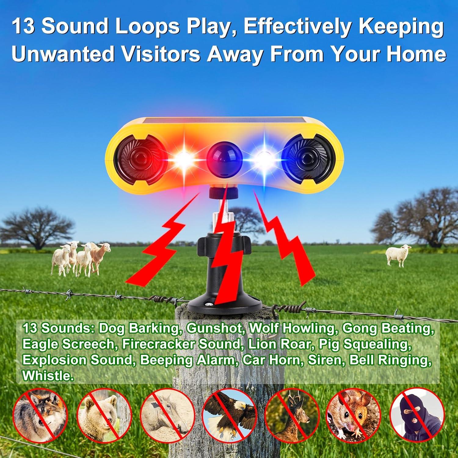 Aolyty Luz de Alarma Solar con Sensor de Movimiento IP65