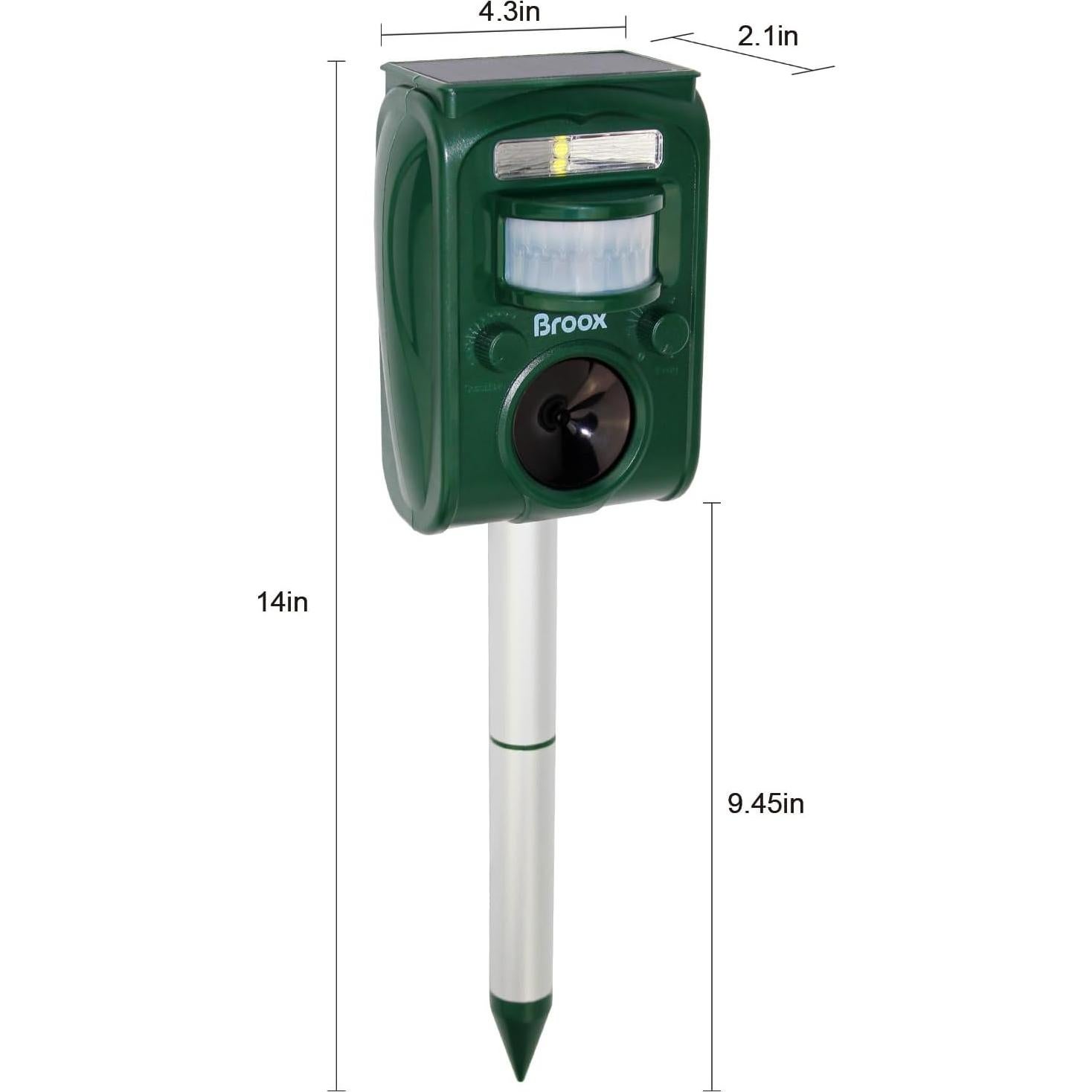Repelente Ultrasónico de Animales Broox RB-101 Exterior