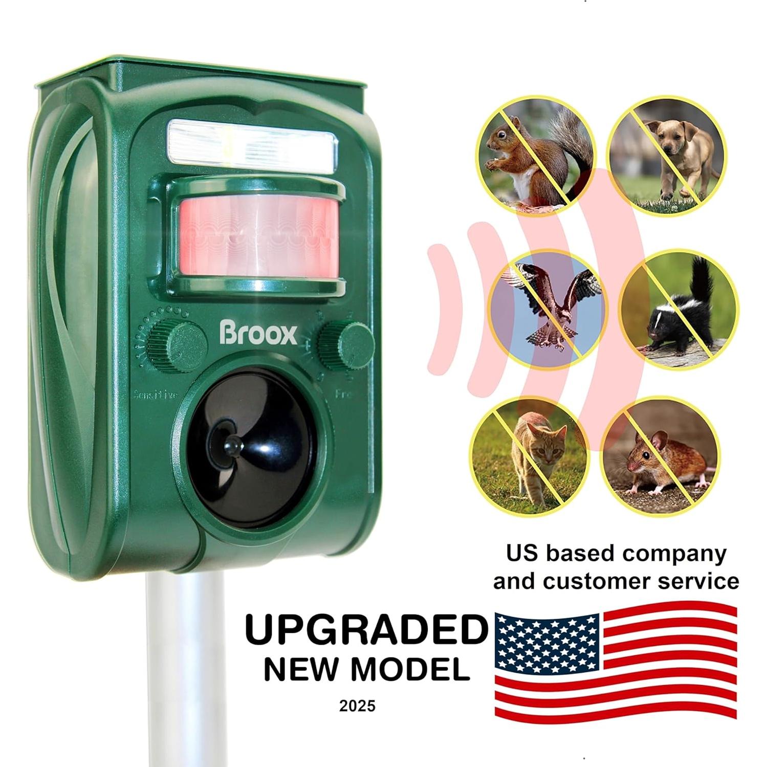 Repelente Ultrasónico de Animales Broox RB-101 Exterior