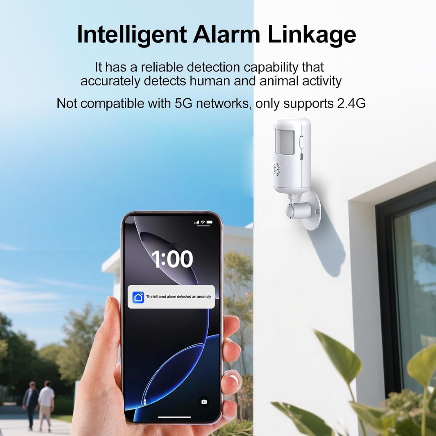 Alarma de Movimiento Infrarrojo WiFi XUK PG-P02W 12m 85dB