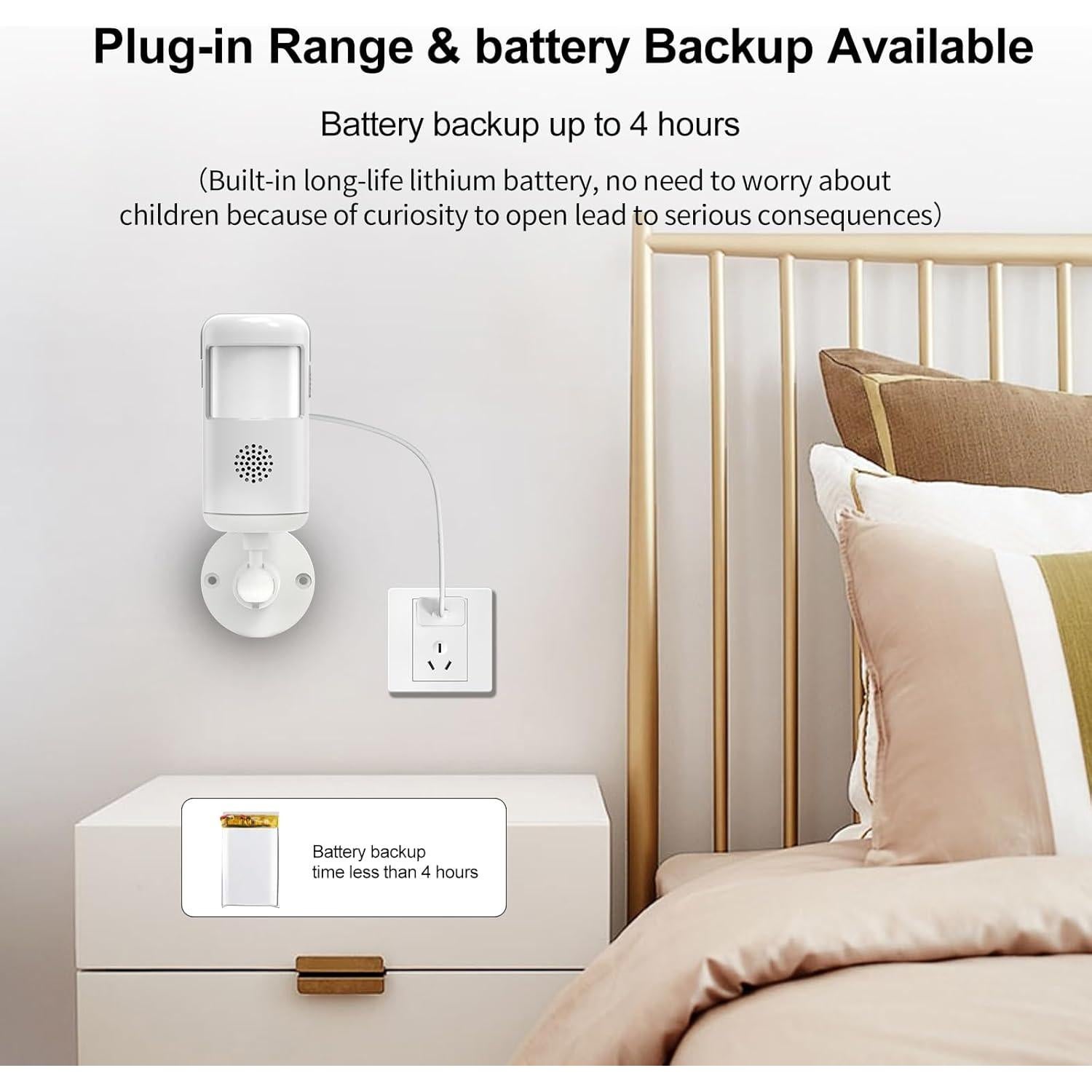 Alarma de Movimiento Infrarrojo WiFi XUK PG-P02W 12m 85dB