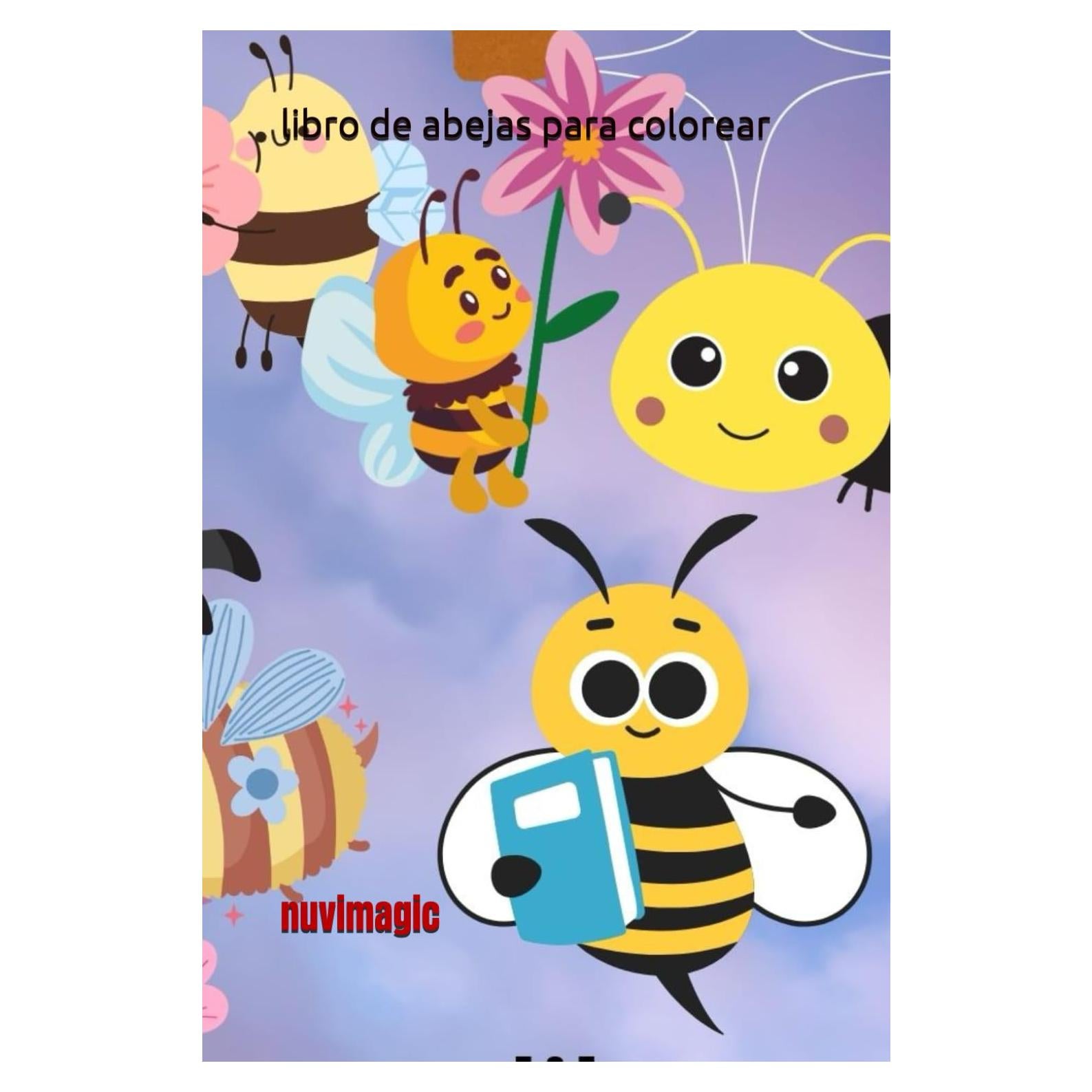 libro de abejas para colorear (Spanish Edition)