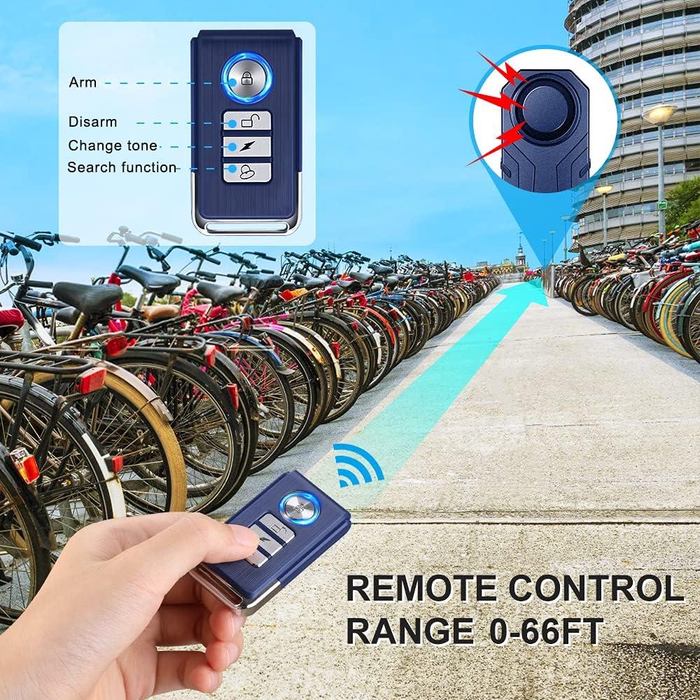 Alarma Antirrobo Inalámbrica WSDCAM 113dB para Bicicleta