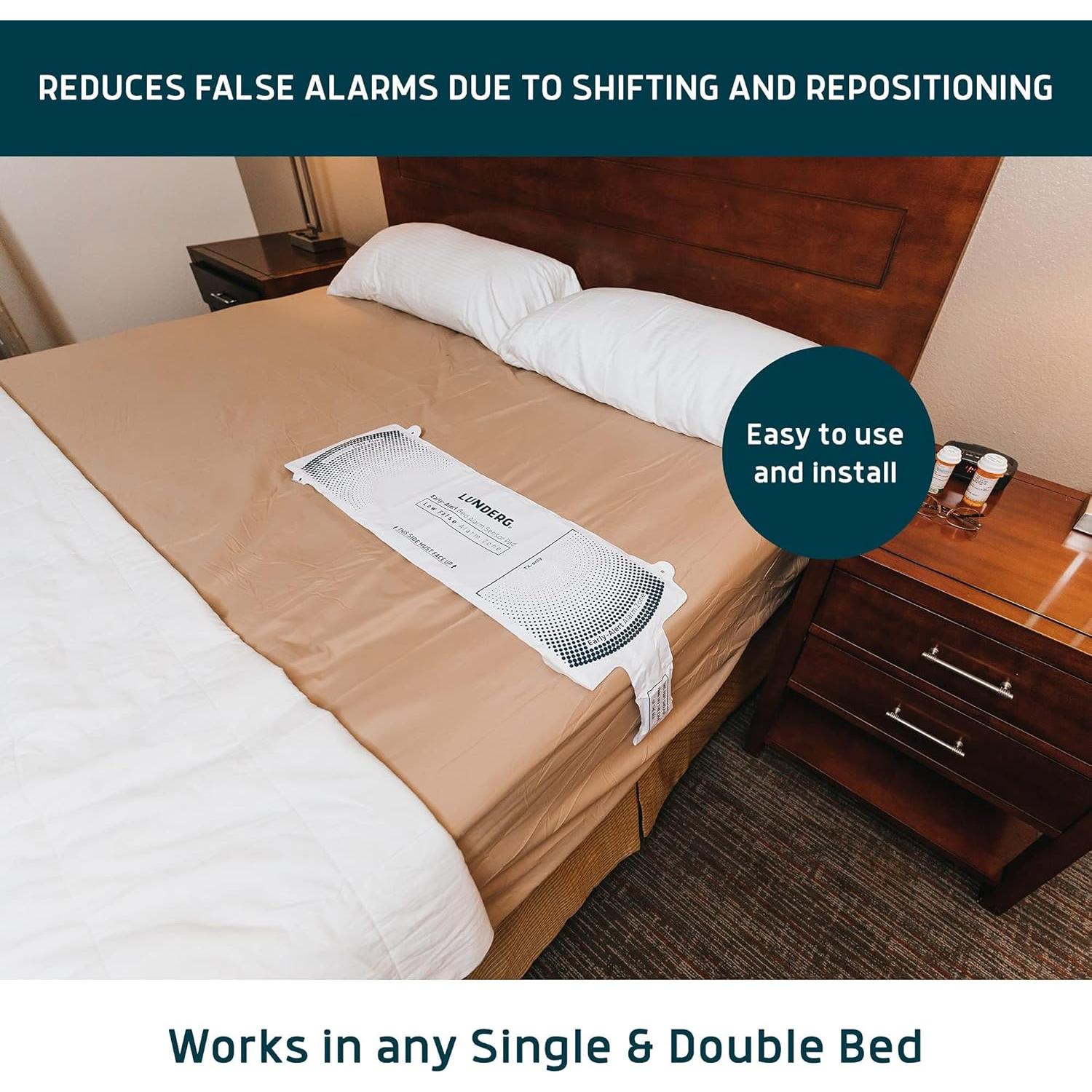 Alarma de Cama Inalámbrica Lunderg con Sensor y Pager - 25.4x83.8 cm