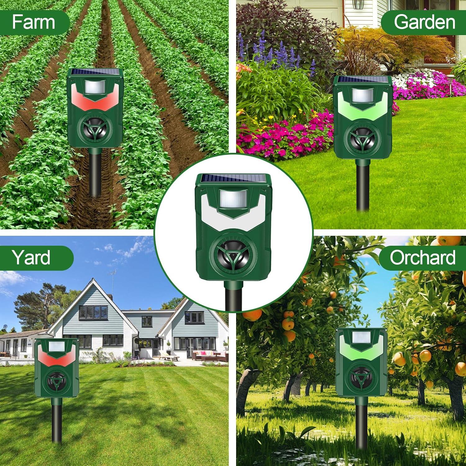 Repelente Ultrasónico Solar para Animales Visson IP44 5 Modos