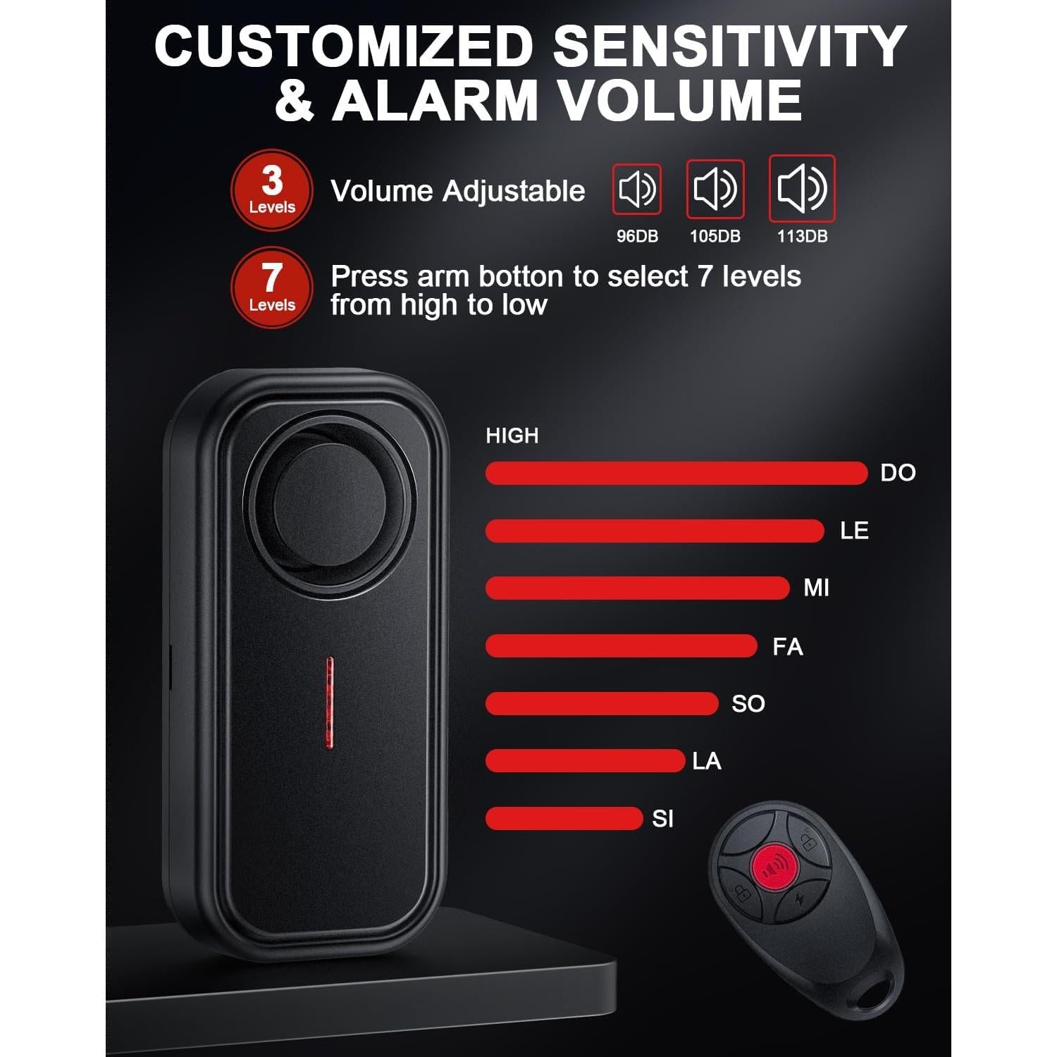 Alarma Inalámbrica Onvian SF06R Antirrobo para Bicicleta